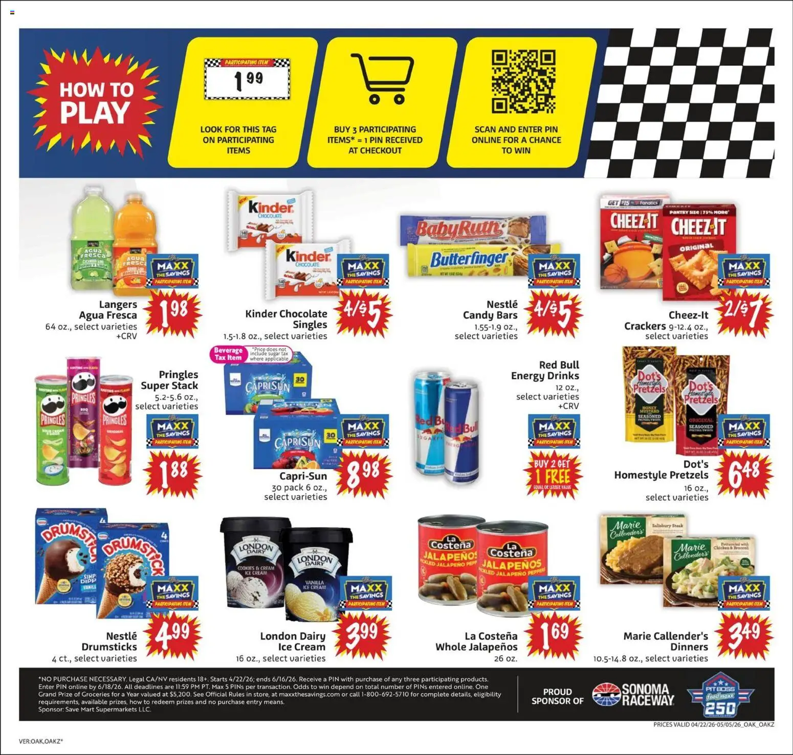 FoodMaxx Weekly Ad - valid from 22.04.2026 | Page: 3 | Products: Chocolate, Cream, Ice cream, Sugar