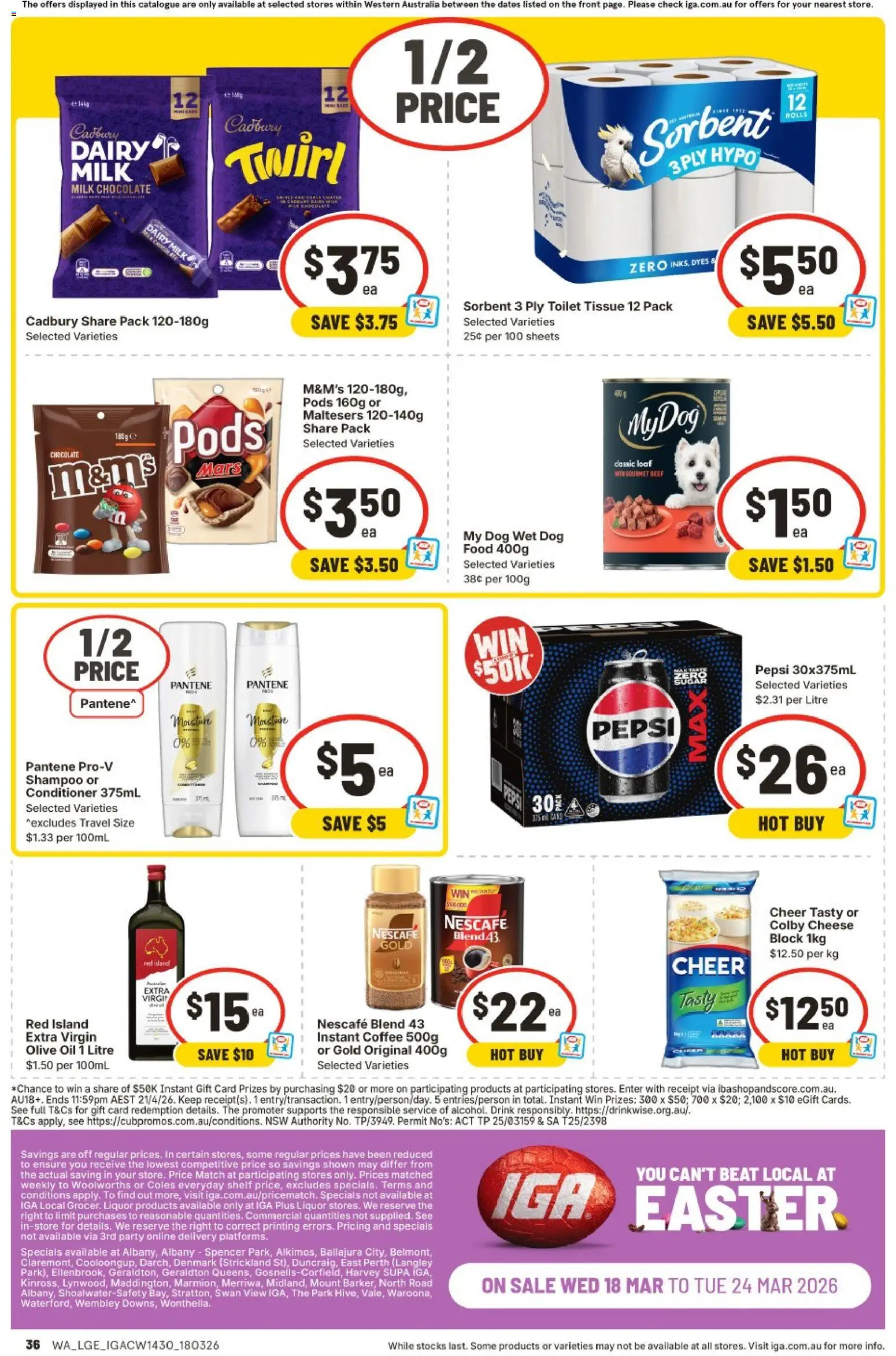 IGA catalogue - valid from 18.03.2026 | Page: 33 | Products: Oil, Toothbrush, Hat, Tablets