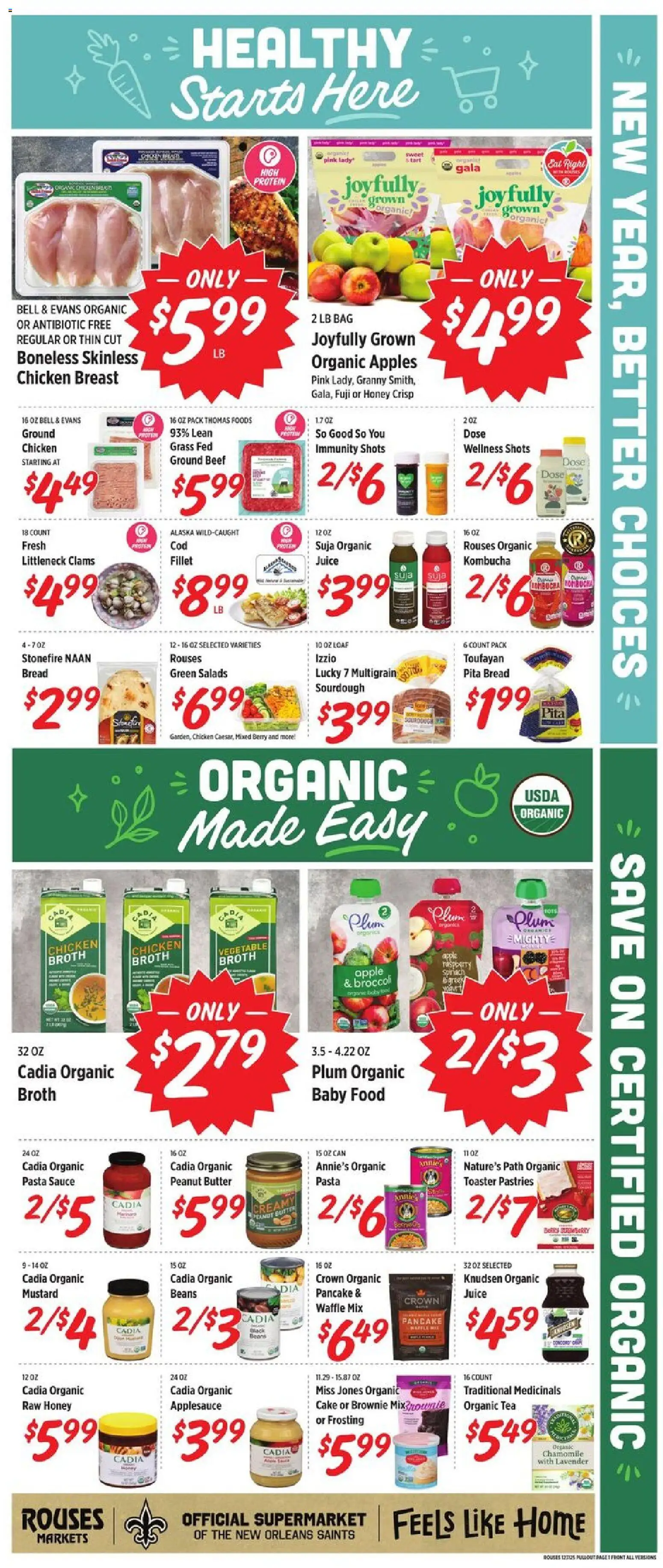 Rouses Weekly Ad - valid from 31.12.2025 | Page: 3 | Products: Plum, Butter, Sauce, Bag