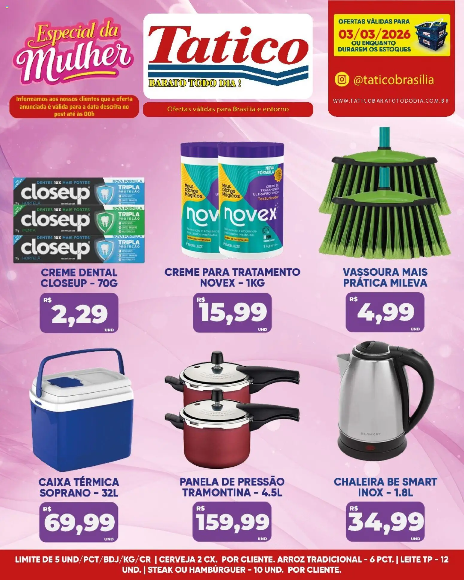 Tatico Folheto - válido de 04.03.2026 | Página: 26 | Produtos: Chaleira, Caixa térmica, Panela, Cálcio