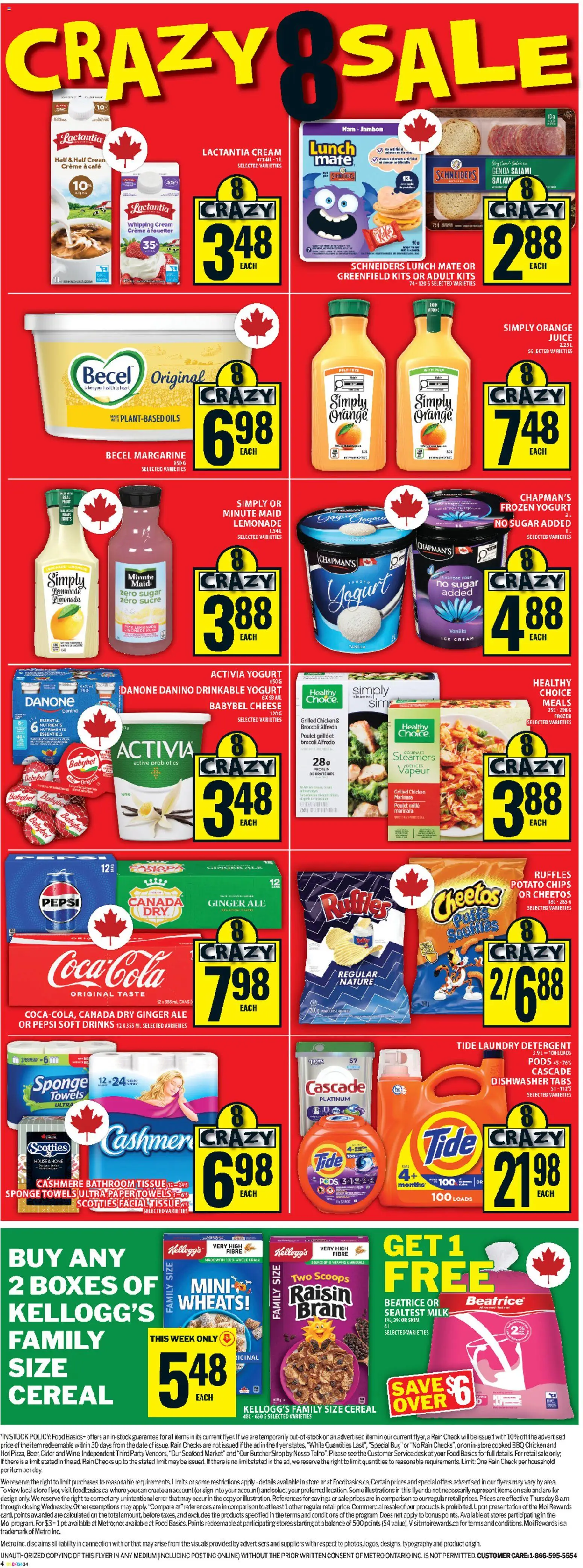 Food Basics flyer valid from 19.02.2026 | Page: 3 | Products: Cheese, Salami, Juice, Wine