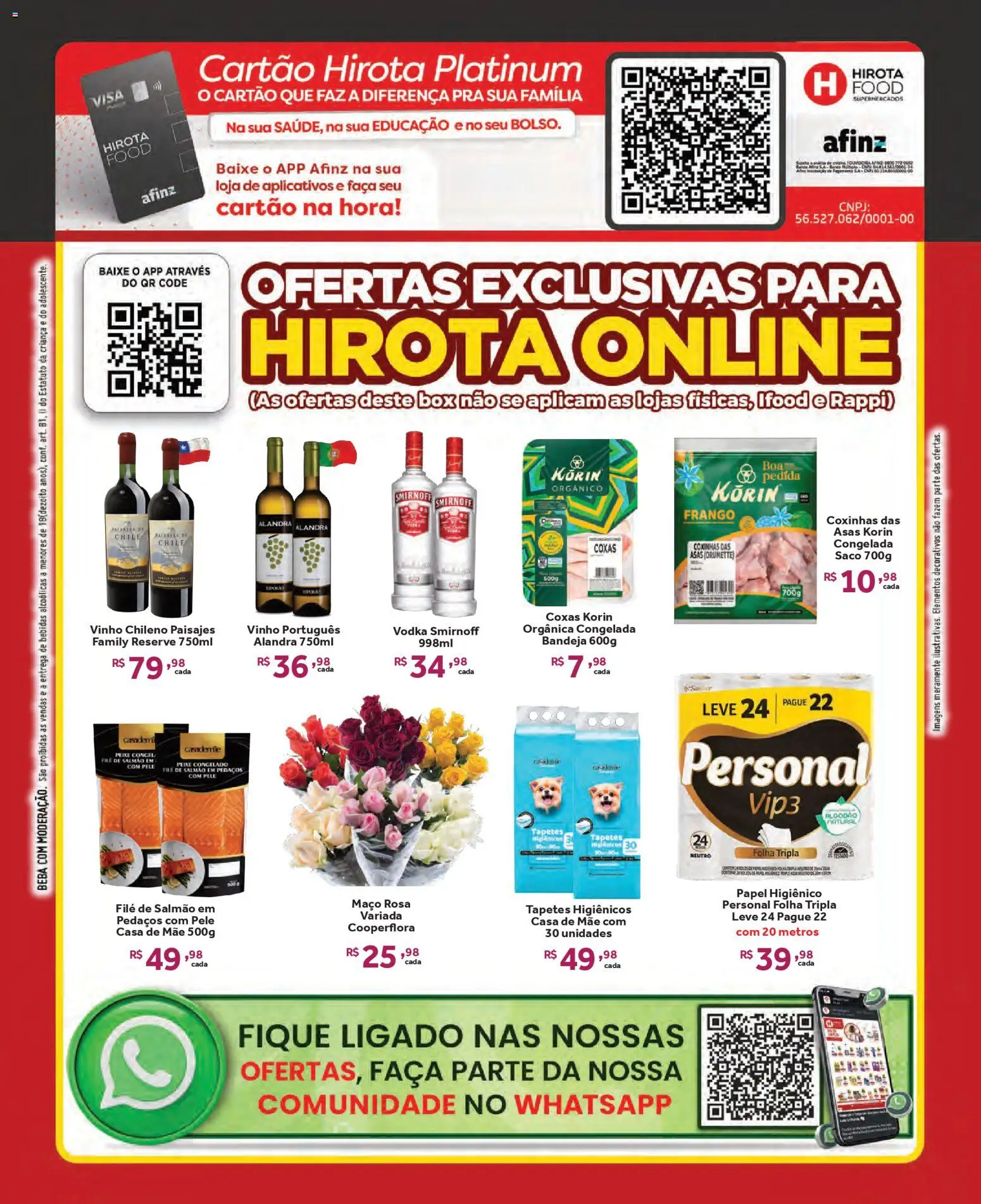 Hirota Food Folheto - válido de 05.11.2025 | Página: 5 | Produtos: Salmão, Vinho, Frango, Papel higiênico