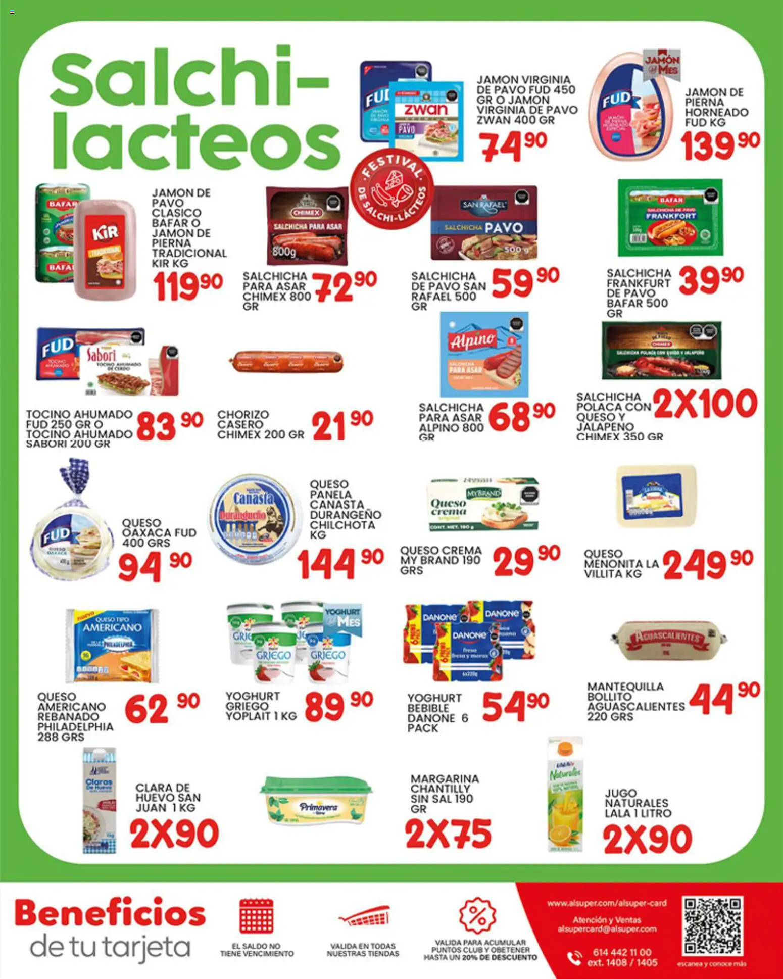 Nuevas ofertas de Alsuper válidas en toda la República Mexicana desde el 16.01.2026. ¡Encuentra las mejores ofertas en Alsuper folleto Zacatecas! | Página: 7 | Productos: Jamón, Jugo, Chorizo, Margarina