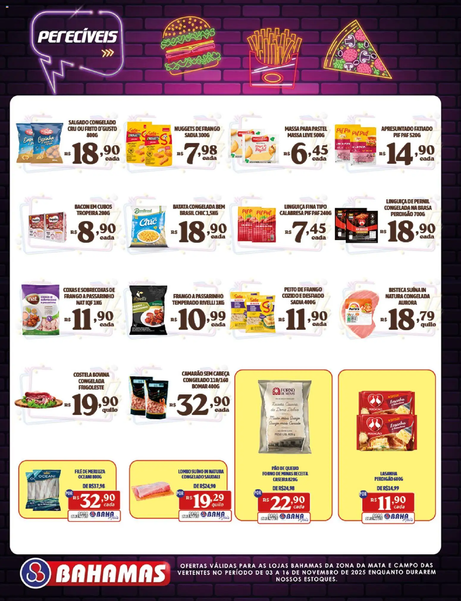 Bahamas Supermercados Folheto - válido de 03.11.2025 | Página: 8 | Produtos: Forno, Lombo, Camarão, Massa