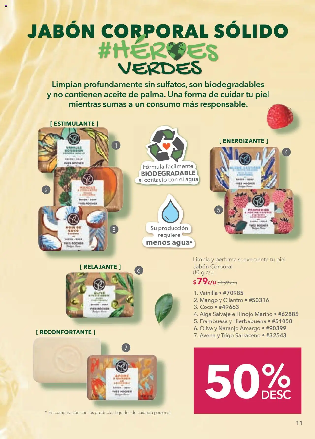 Nuevas ofertas de Yves Rocher válidas en toda la República Mexicana desde el 07.10.2025. ¡Encuentra las mejores ofertas en Yves Rocher - Campaña 14 2025! | Página: 11 | Productos: Avena, Hinojo, Agua, Mango