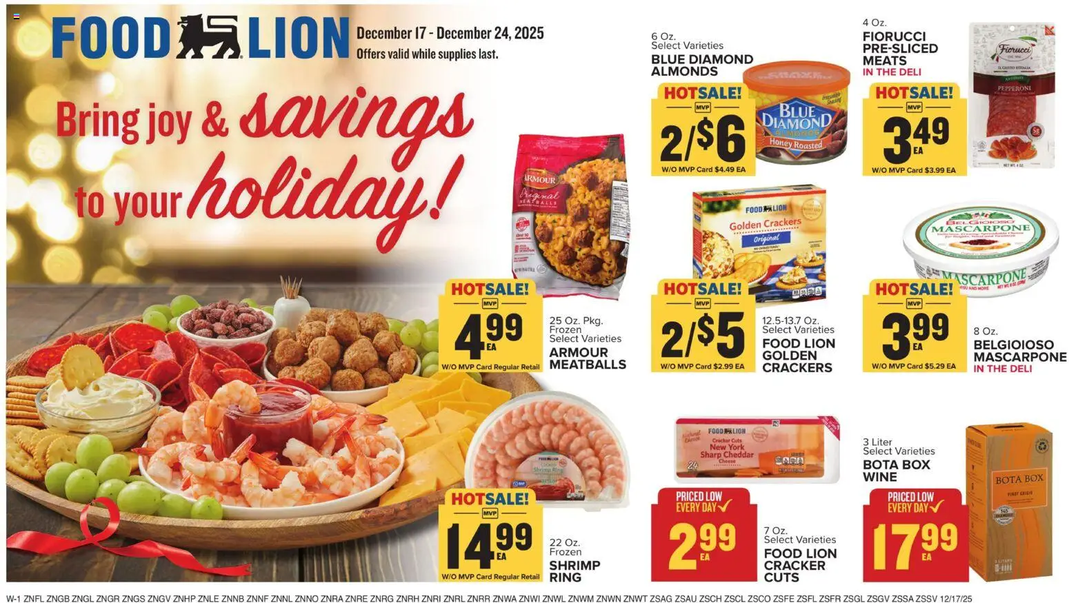Food Lion Weekly Ad - valid from 17.12.2025 | Page: 17 | Products: Box, Ring, Cheese, Wine