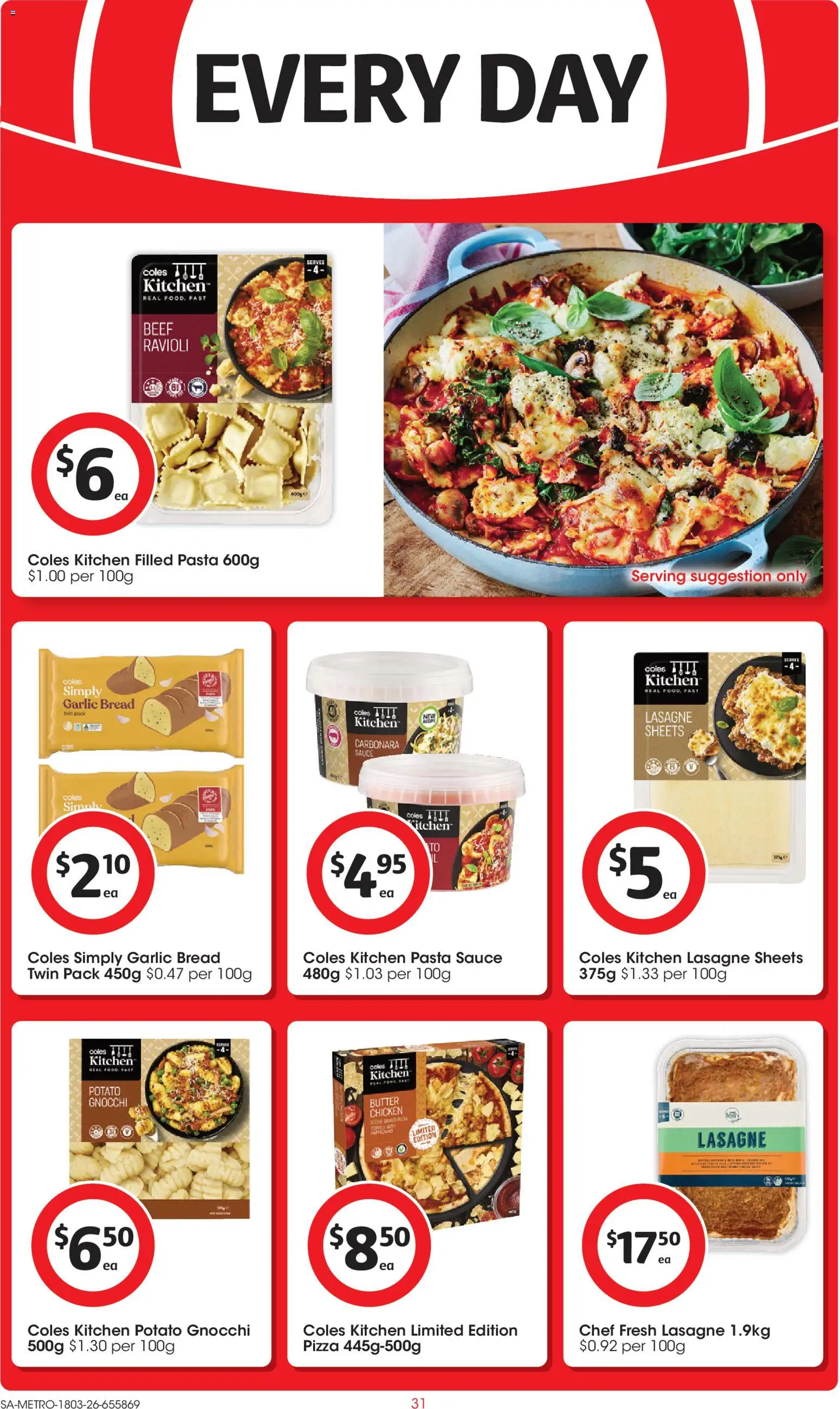 Coles catalogue - valid from 18.03.2026 | Page: 31 | Products: Butter, Chicken, Beef, Pasta