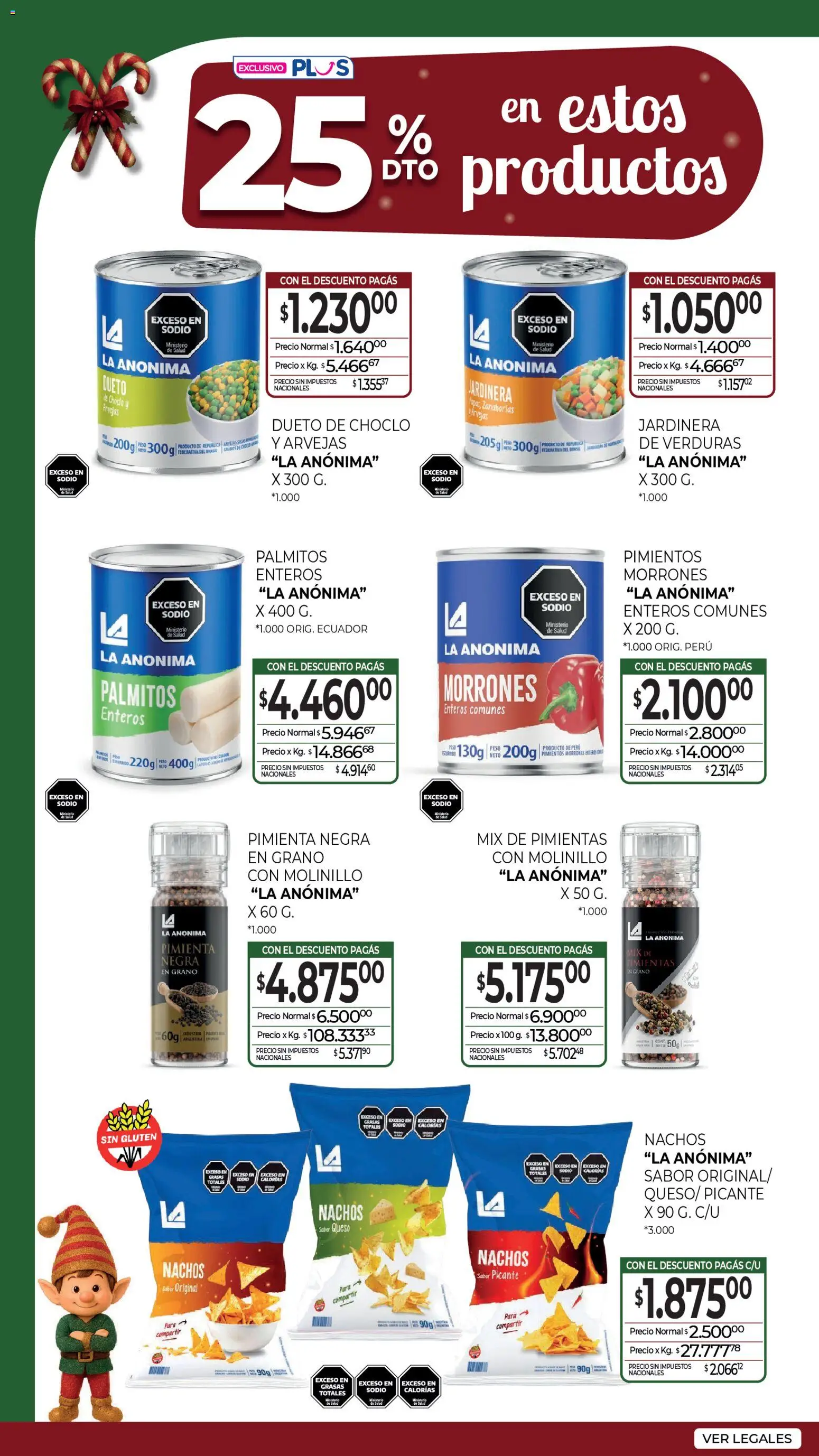 La Anonima Marca Propia Fiestas │ válido desde el 18.12.2025 | Página: 13 | Productos: Choclo, Arvejas, Molinillo, Té