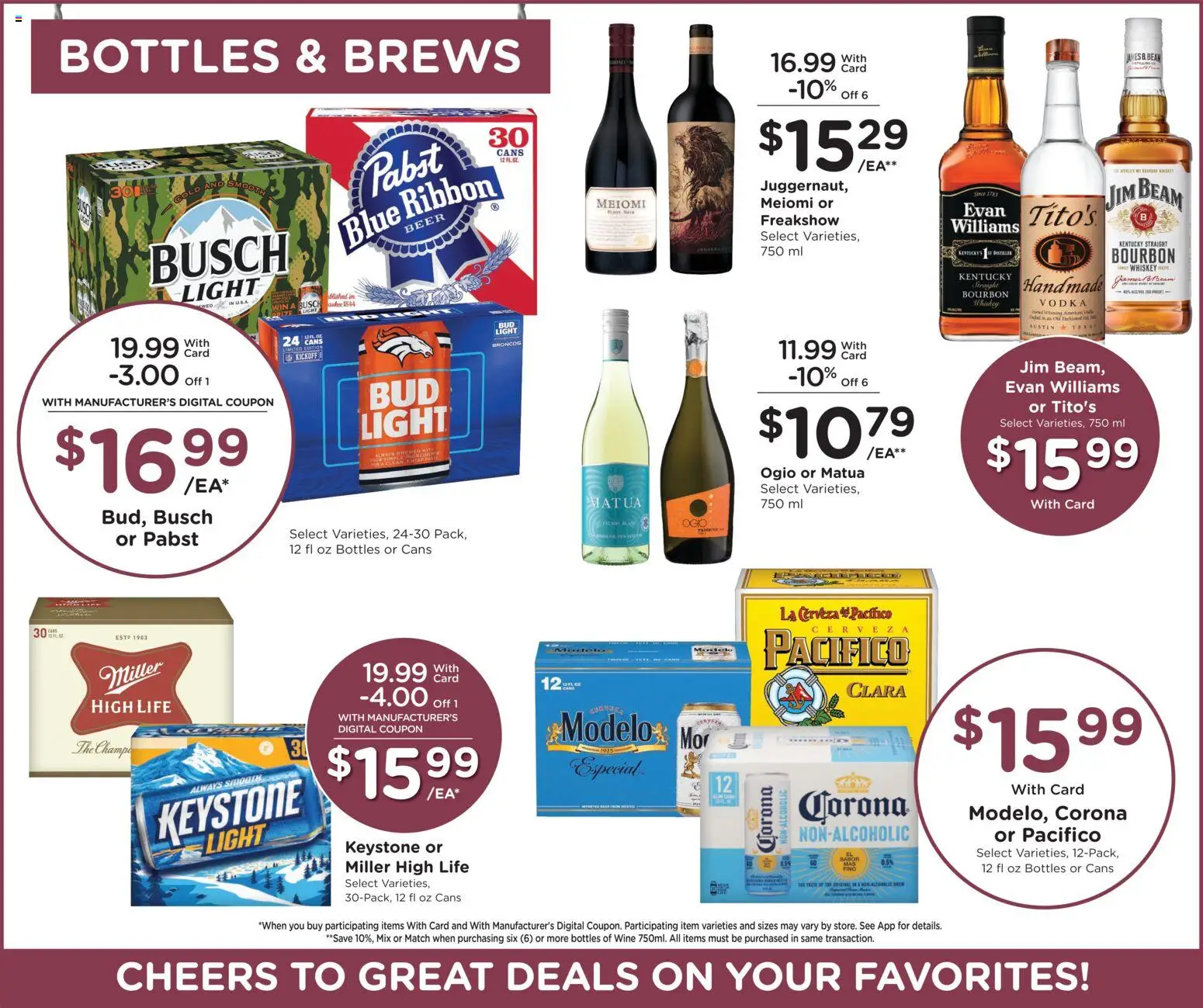 King Soopers Weekly Ad - valid from 05.11.2025 | Page: 13 | Products: Wine, Beer, Vodka, Whiskey