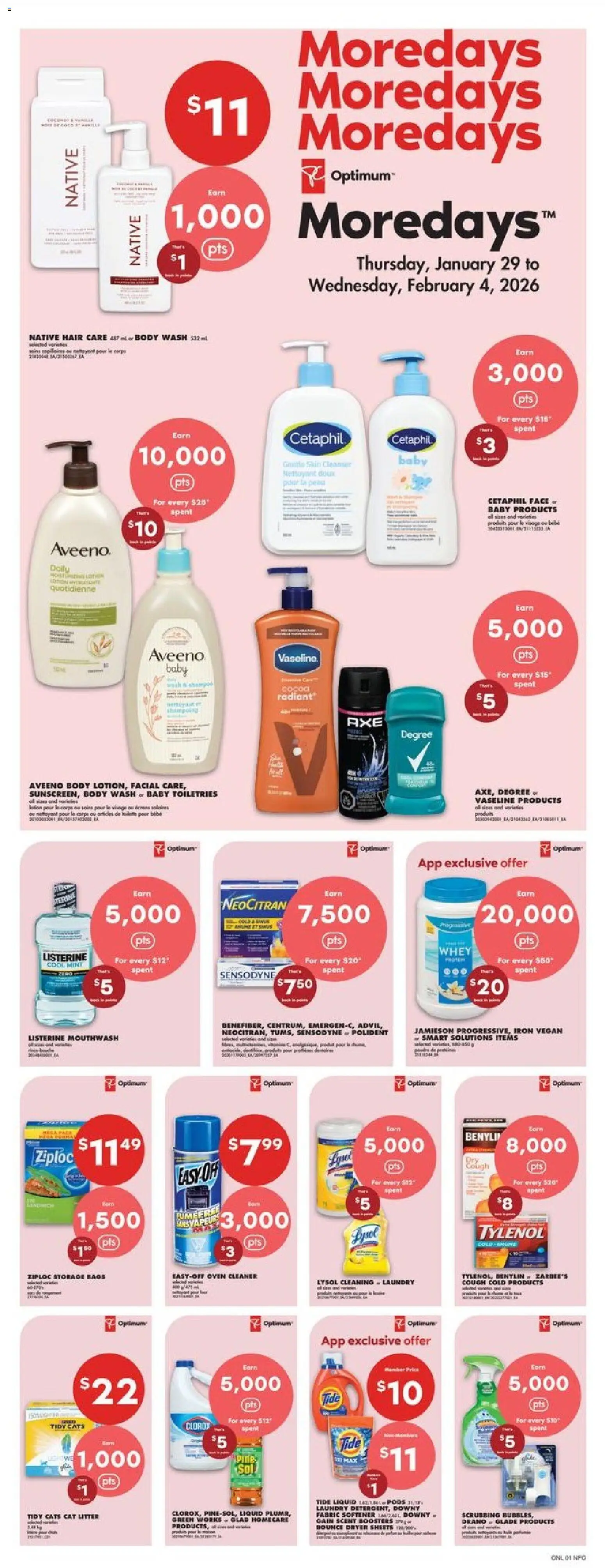 No Frills flyer valid from 29.01.2026 | Page: 5 | Products: Dryer, Body wash, Mouthwash, Fabric softener