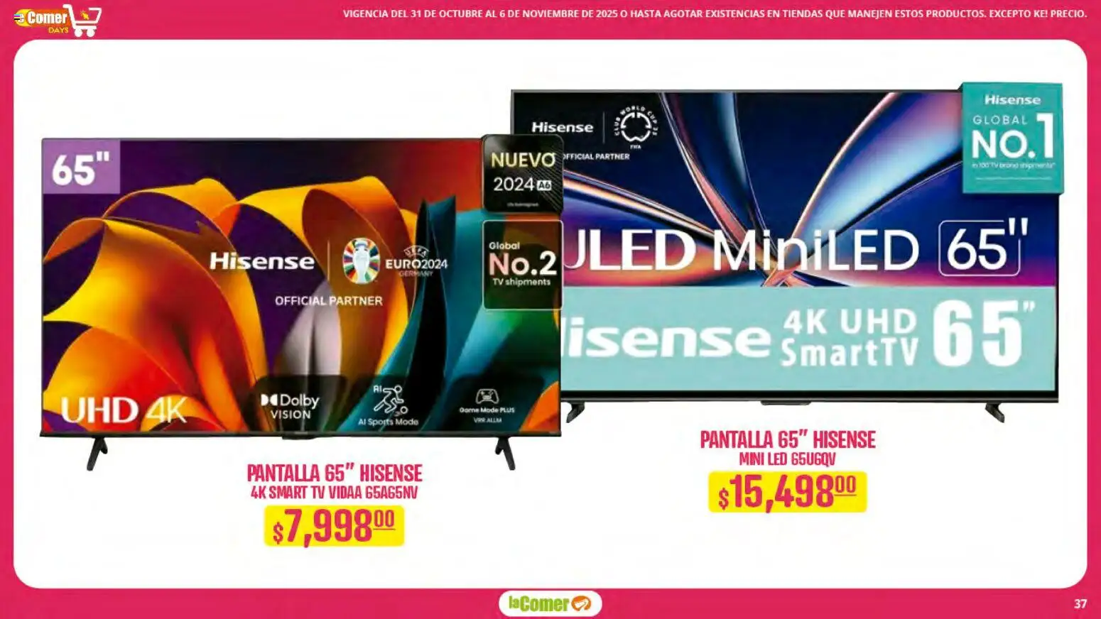 Nuevas ofertas de La Comer válidas en toda la República Mexicana desde el 31.10.2025. ¡Encuentra las mejores ofertas en La Comer folleto! | Página: 37