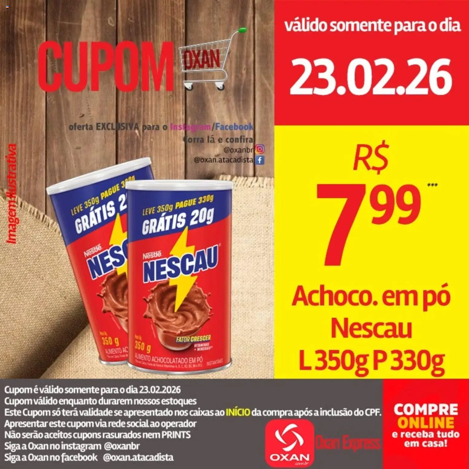 Oxan Atacadista Folheto - válido de 23.02.2026 | Página: 14 | Produtos: Pó, Nescau, Achocolatado