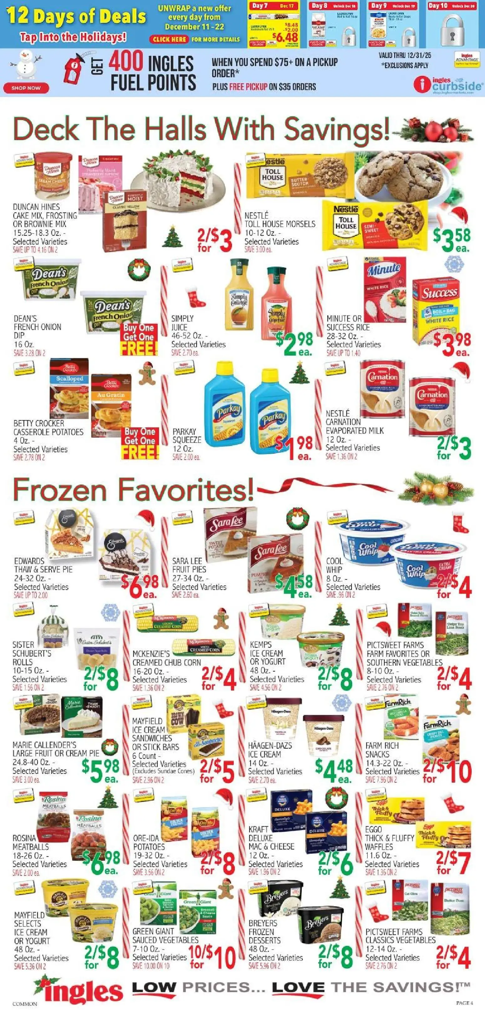 Ingles - Weekly flyer - valid from 24.12.2025 | Page: 4 | Products: Rice, Ice cream, Pumpkin, Onion