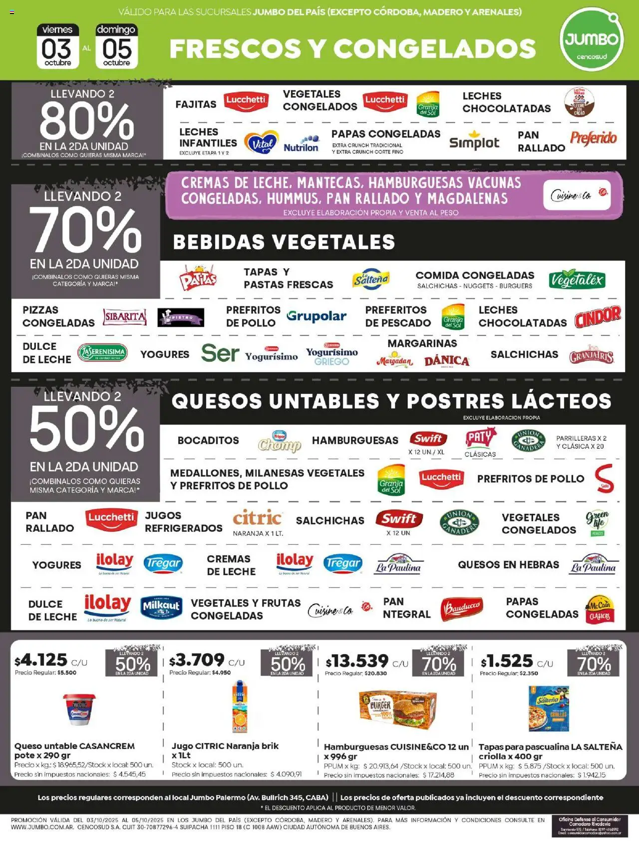 Jumbo - Ofertas │ válido desde el 03.10.2025 | Página: 4 | Productos: Peso, Pescado, Queso, Pan