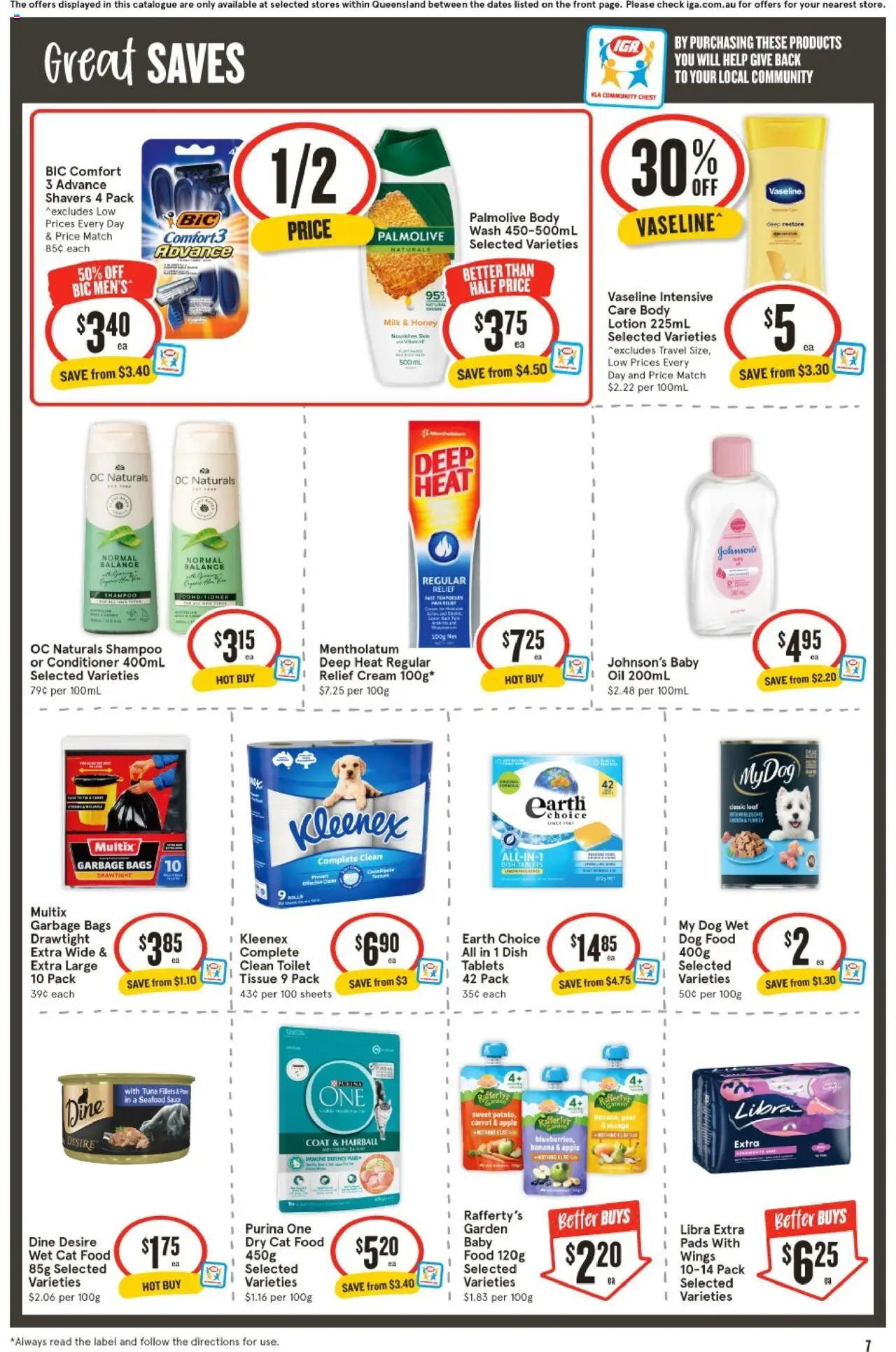 IGA catalogue - valid from 25.06.2025 | Page: 7 | Products: Milk, Sauce, Seafood, Vaseline