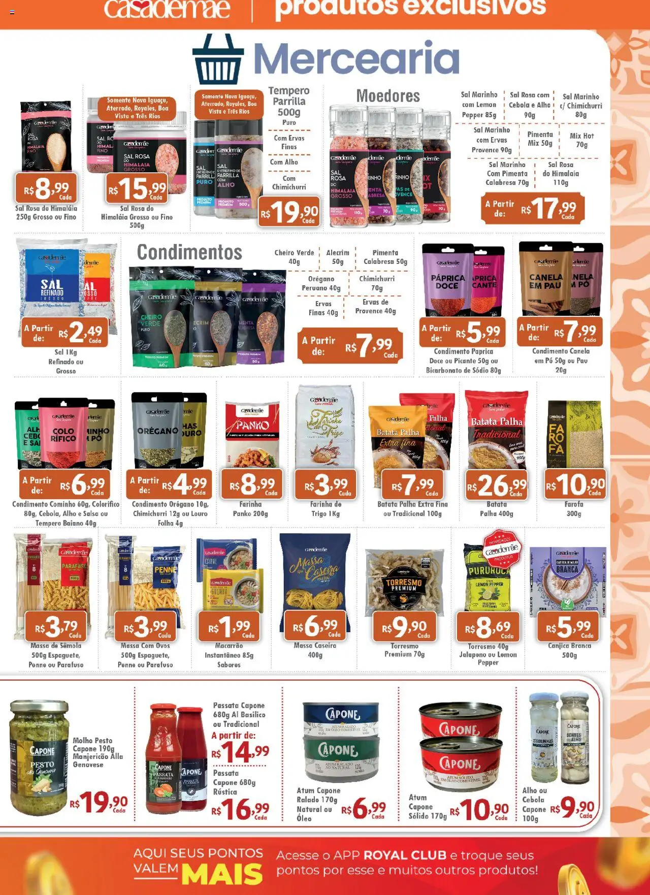 Royal Supermercados Folheto - válido de 29.09.2025 | Página: 3 | Produtos: Massa, Batata palha, Orégano, Canela