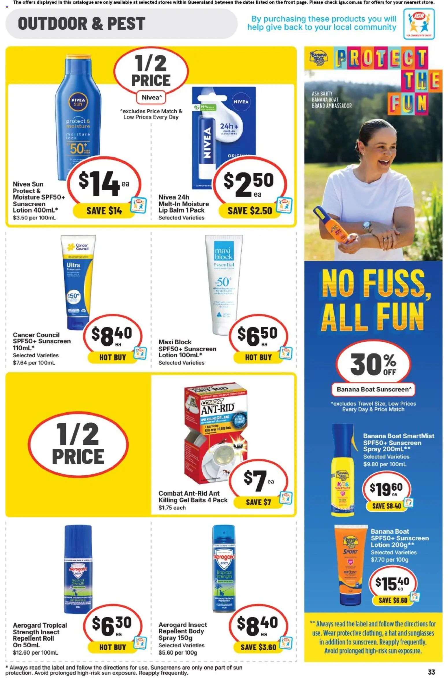 IGA catalogue - valid from 21.01.2026 | Page: 29 | Products: Sunscreen, Lotion, Sunglasses, Hat