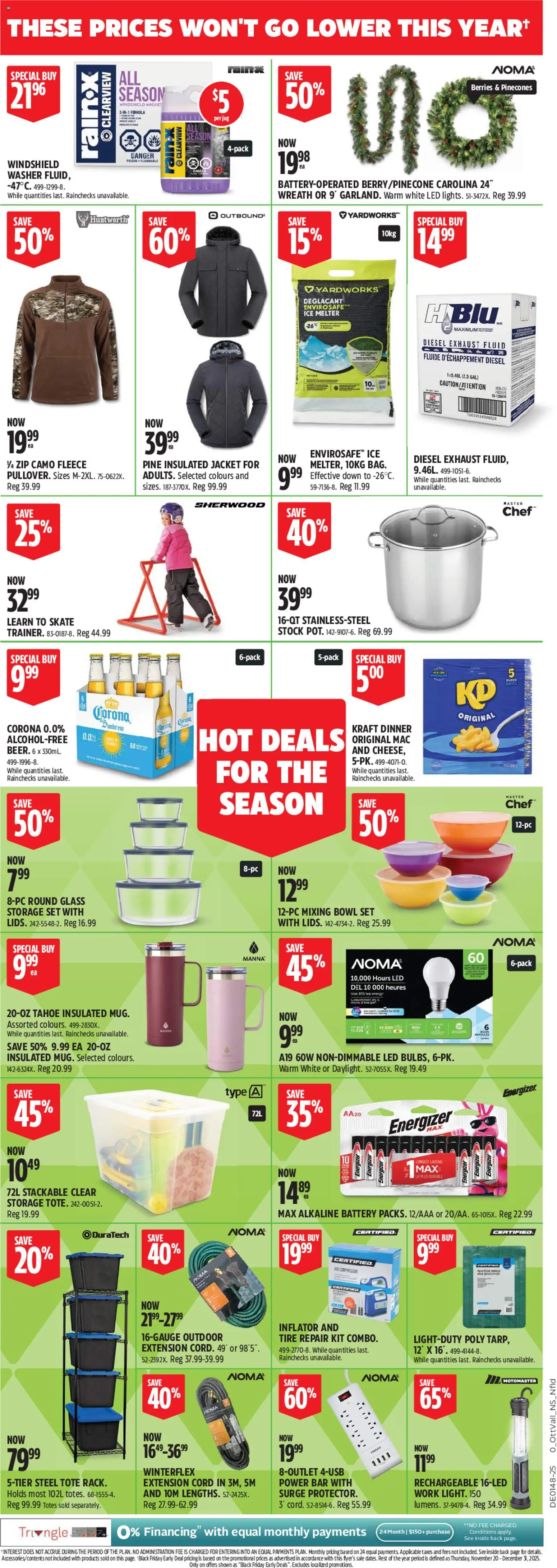 Canadian Tire flyer valid from 20.11.2025 | Page: 4 | Products: Battery, Jacket