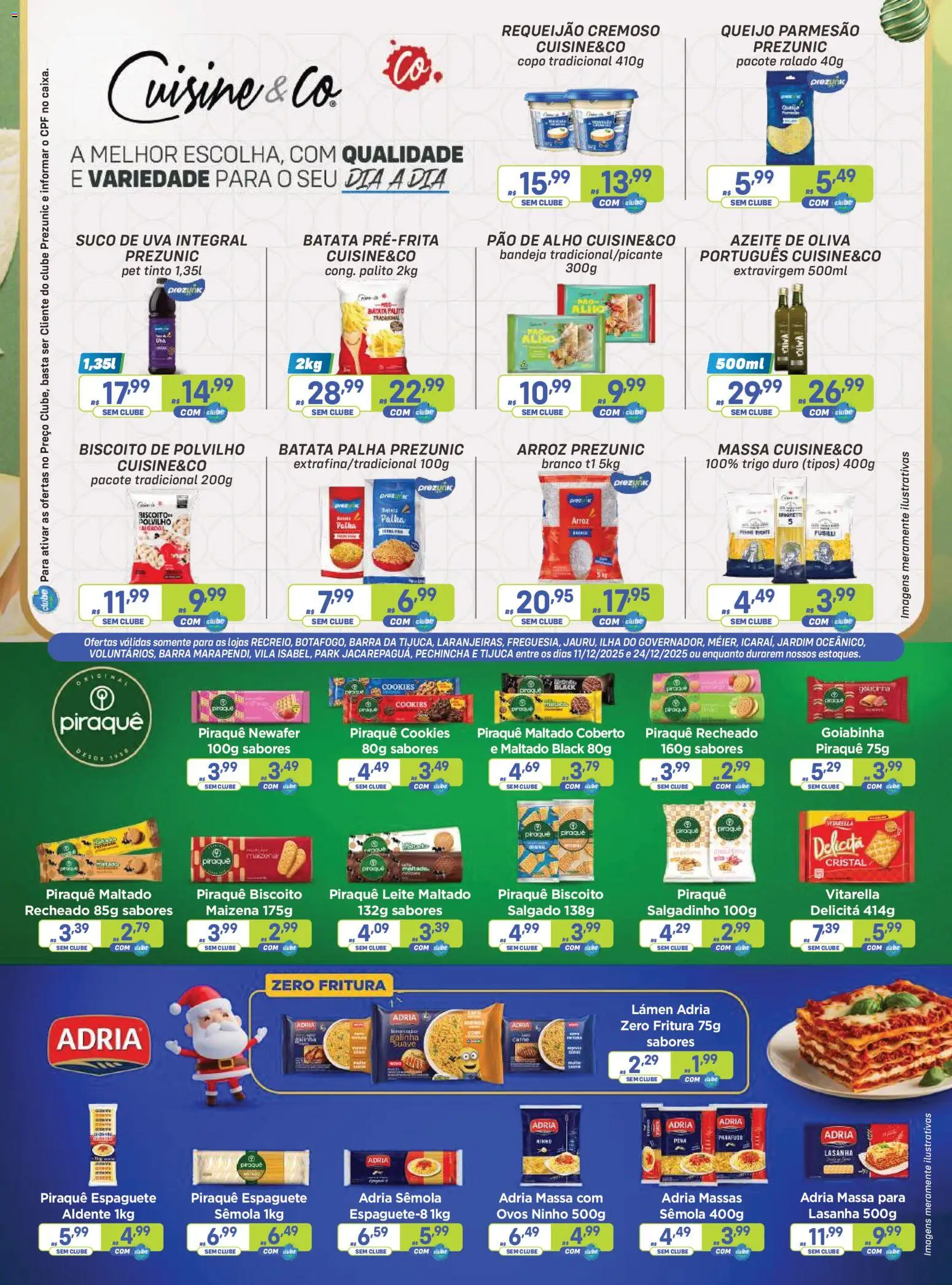 Prezunic Folheto - válido de 11.12.2025 | Página: 10 | Produtos: Biscoito, Pão, Arroz, Massa