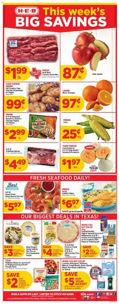 Preview of H-E-B weekly ads valid from 15.10.2025