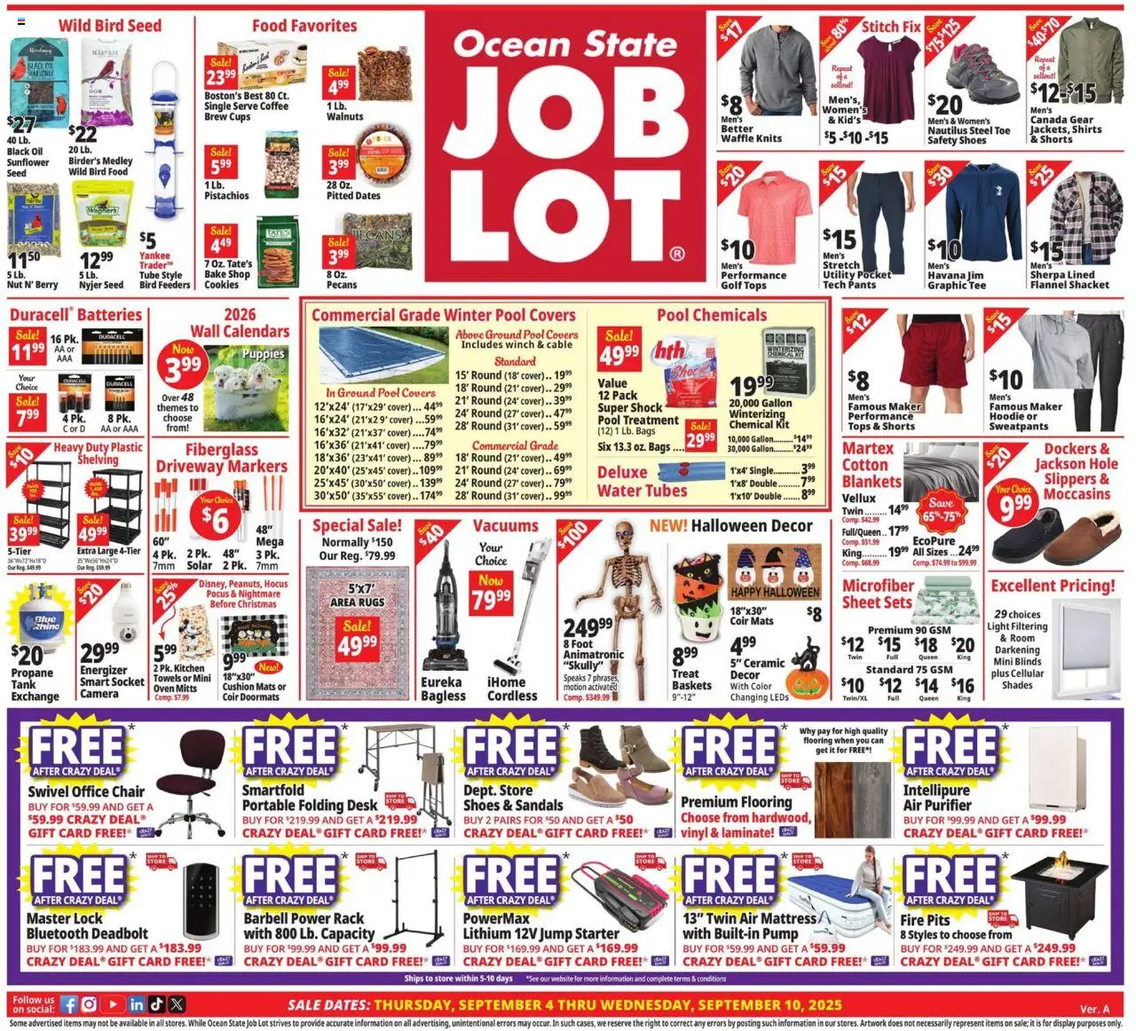 Ocean State Job Lot Weekly Ad - valid from 04.09.2025 | Page: 2 | Products: Cookies, Cushion, Moccasins, Air purifier