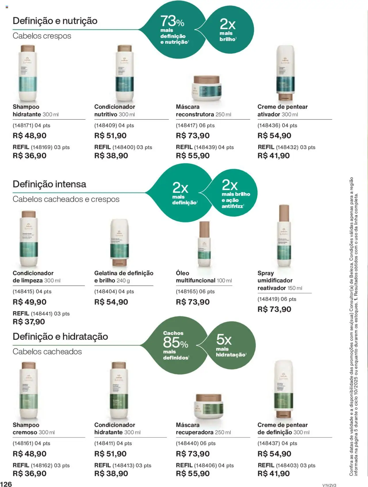 Natura Folheto - válido de 05.06.2025 | Página: 126 | Produtos: Shampoo, Condicionador, Umidificador, Gelatina