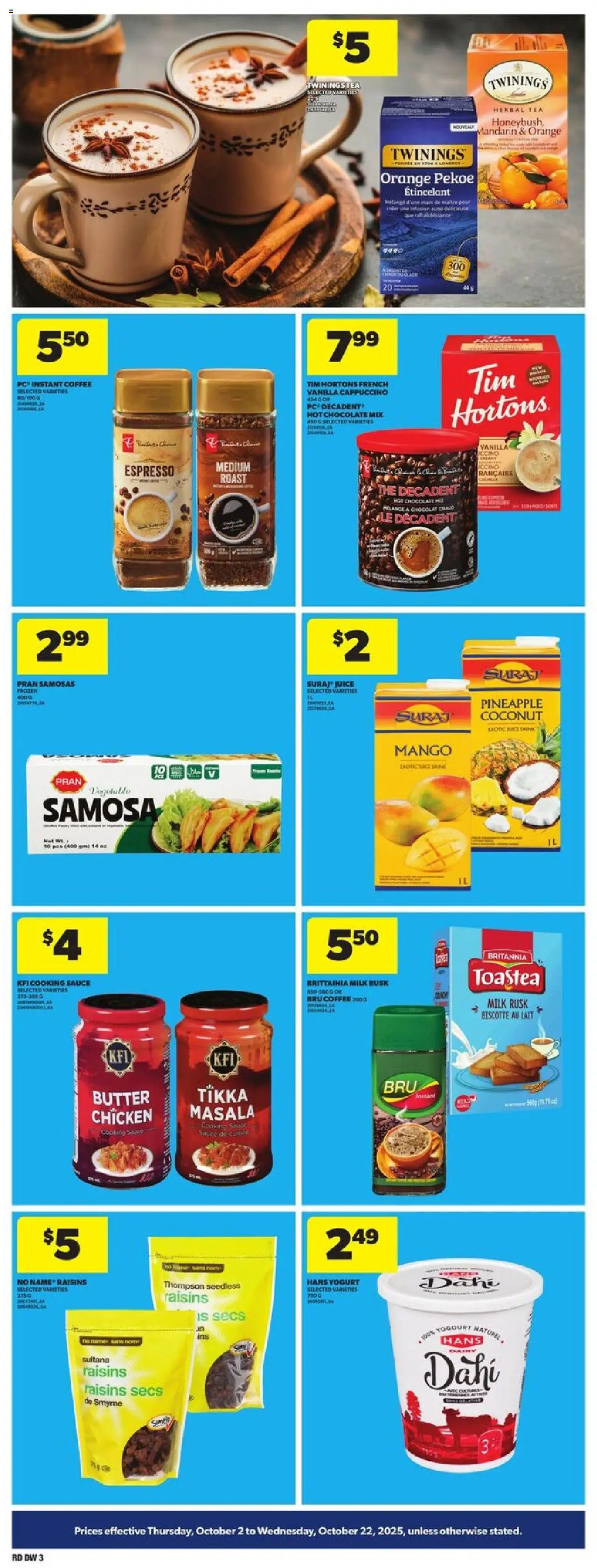 Atlantic Superstore flyer valid from 02.10.2025 | Page: 3 | Products: Butter, Coffee, Chocolate, Chicken