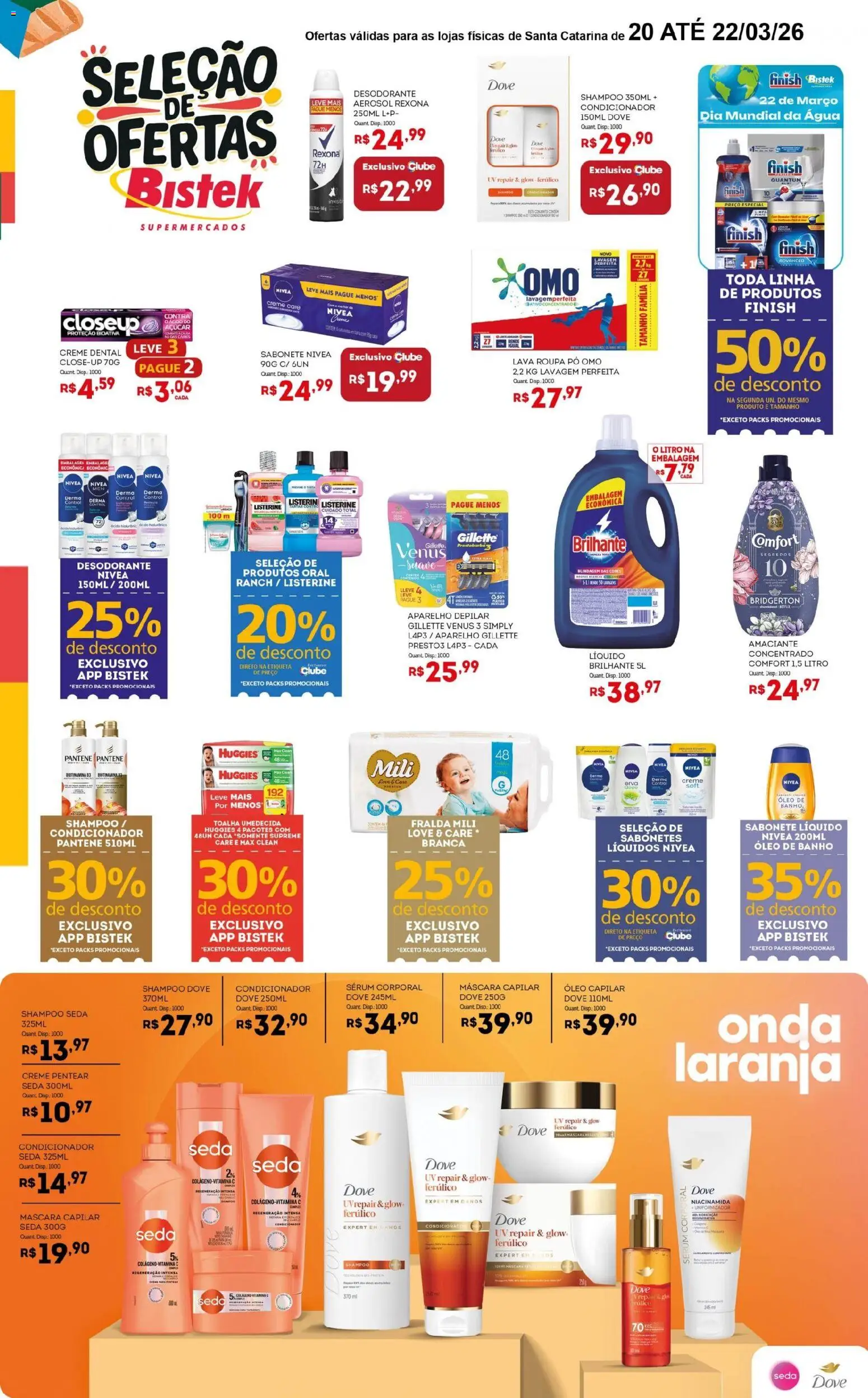 Bistek Supermercados Folheto - válido de 20.03.2026 | Página: 2 | Produtos: Condicionador, Açúcar, Dove, Toalha umedecida