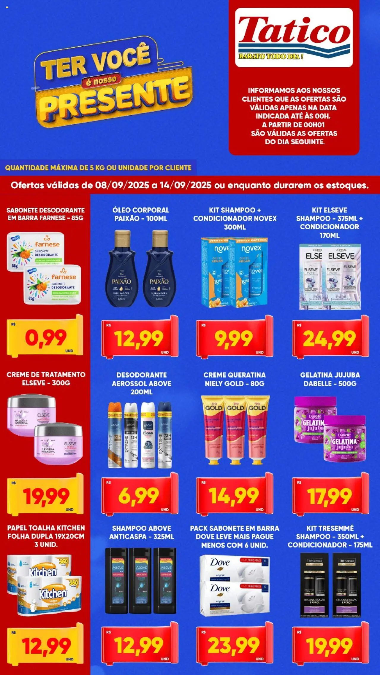 Tatico Folheto - válido de 08.09.2025 | Página: 6 | Produtos: Papel toalha, Condicionador, Desodorante, Creme