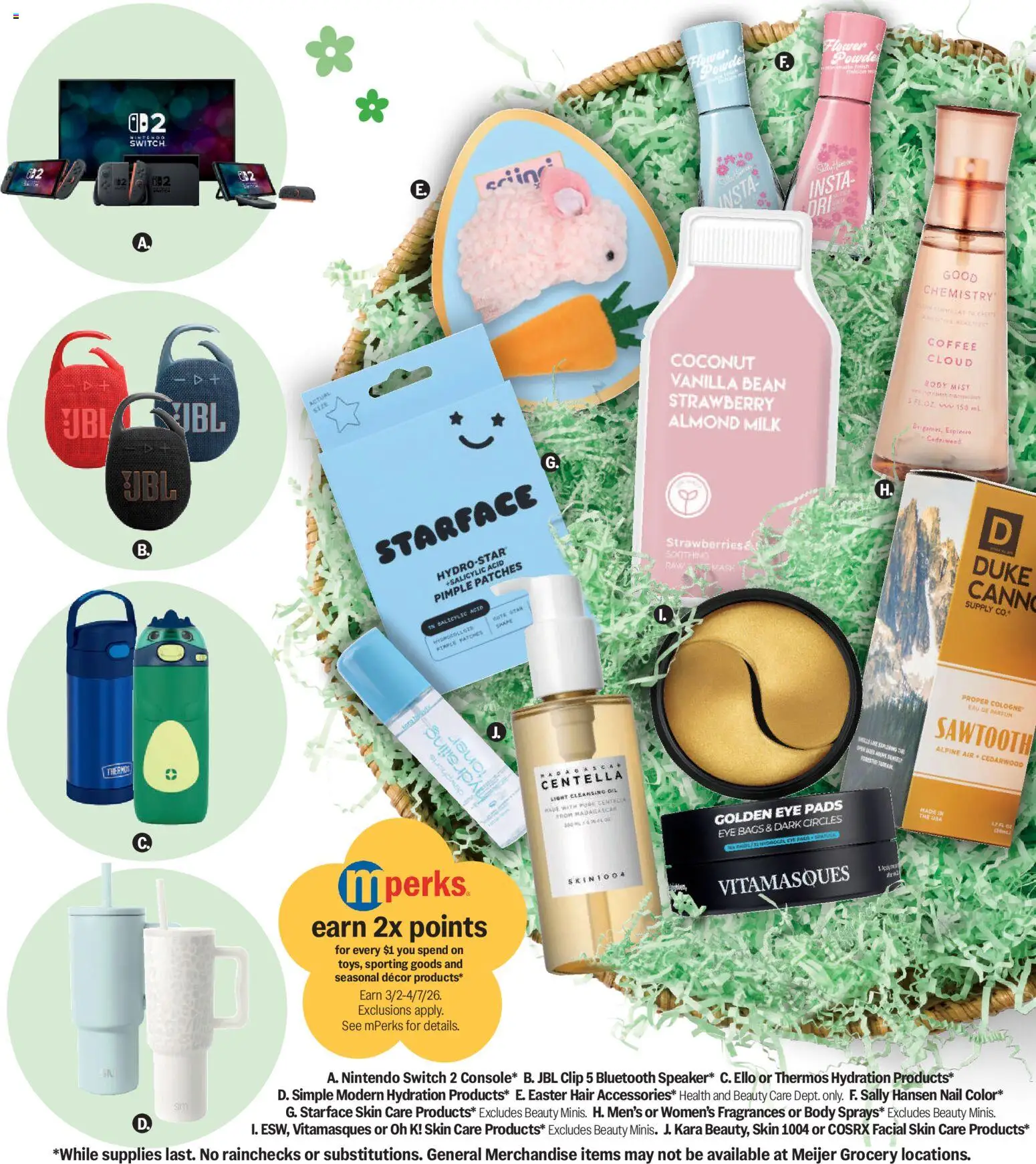 Meijer Meijer Easter Gift Guide - valid from 18.03.2026 | Page: 23 | Products: Milk, Cleansing Oil, Pads, Nintendo
