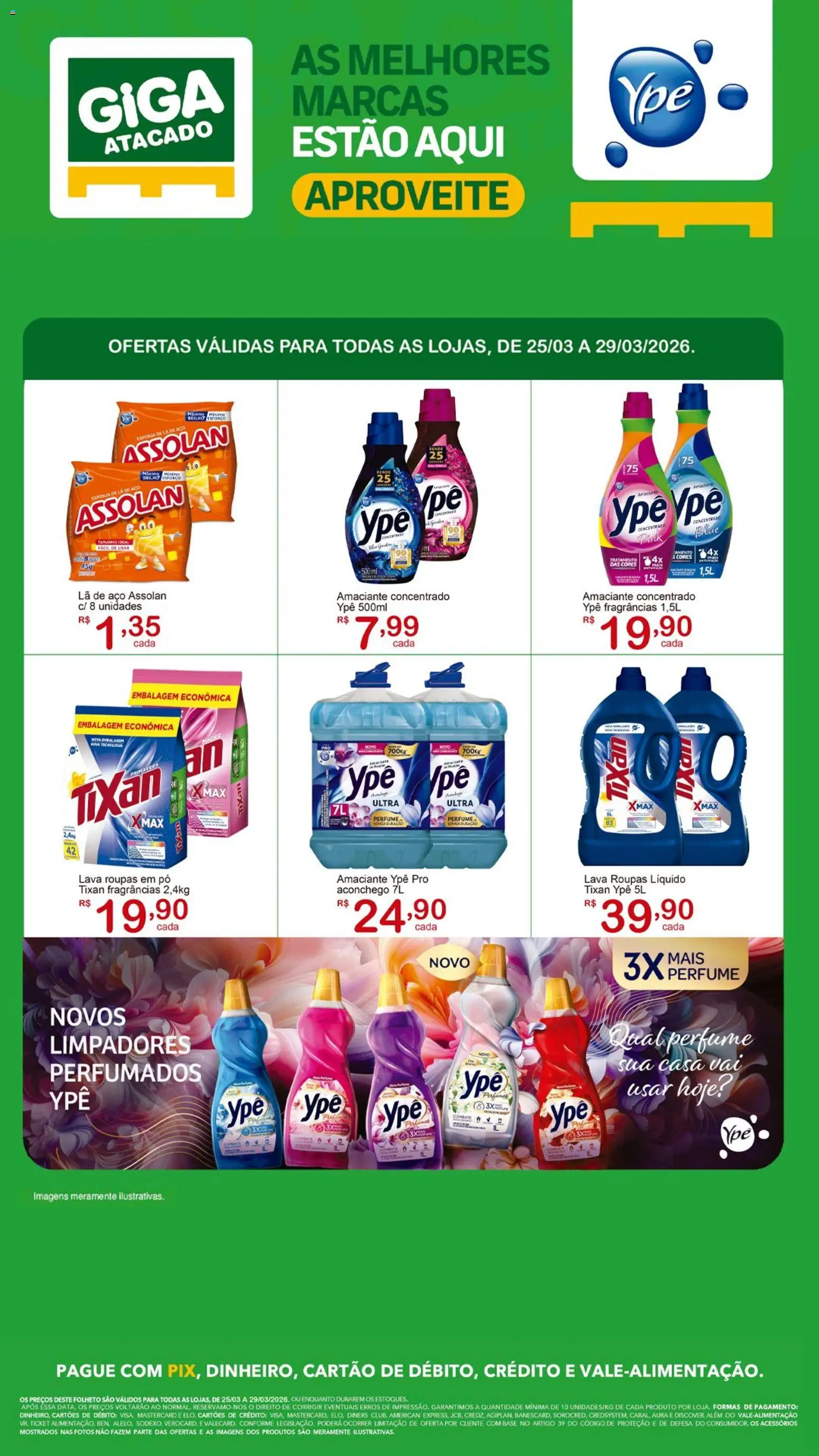 GIGA Atacado Folheto - válido de 25.03.2026 | Página: 1 | Produtos: Perfume, Pó, Roupas, Amaciante