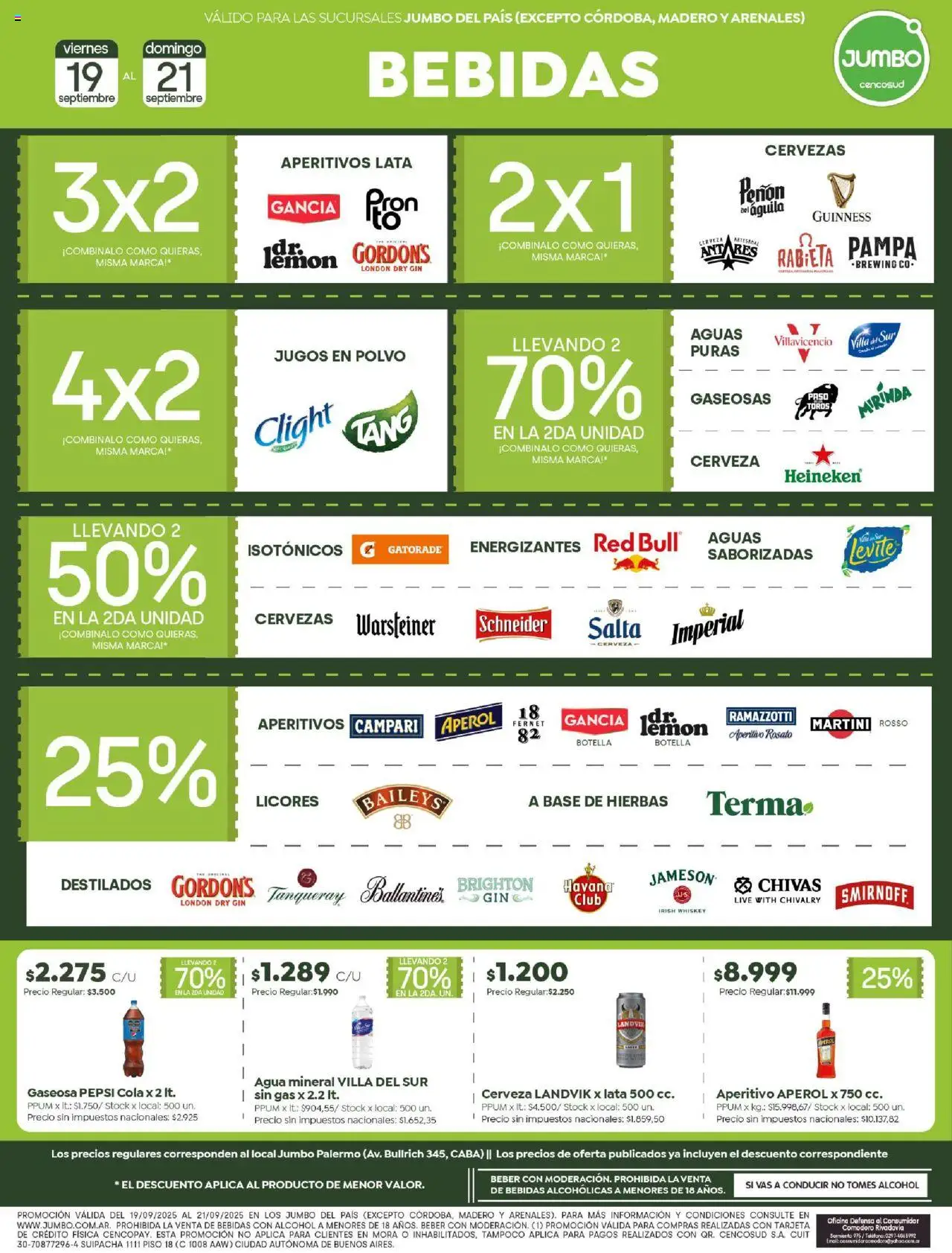 Jumbo - Ofertas | Mendoza │ válido desde el 19.09.2025 | Página: 5 | Productos: Gin, Fernet, Agua, Cerveza