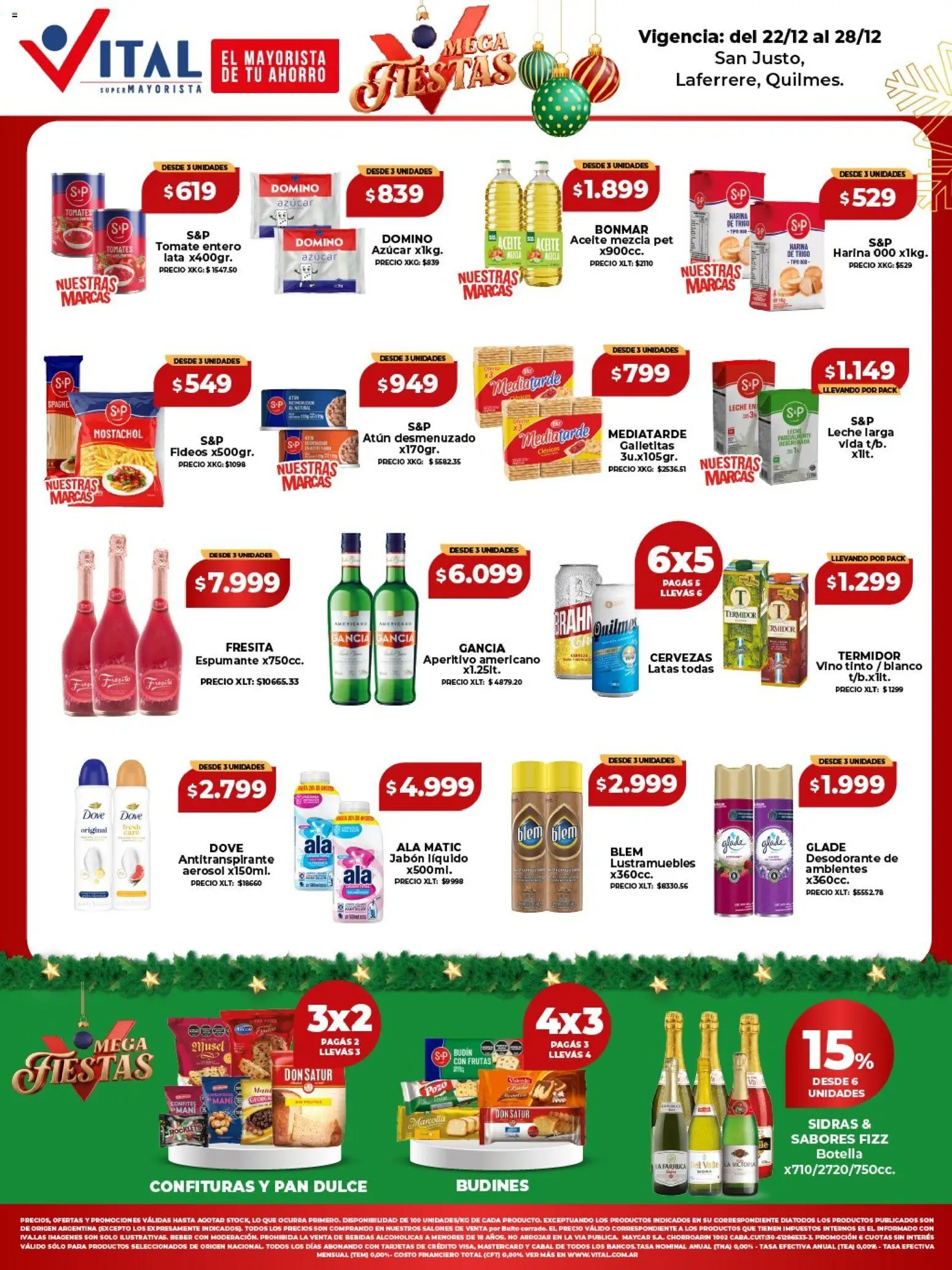 Vital - Ofertas - Laferrere │ válido desde el 22.12.2025 | Página: 1 | Productos: Lustramuebles, Jabón líquido, Antitranspirante, Pan