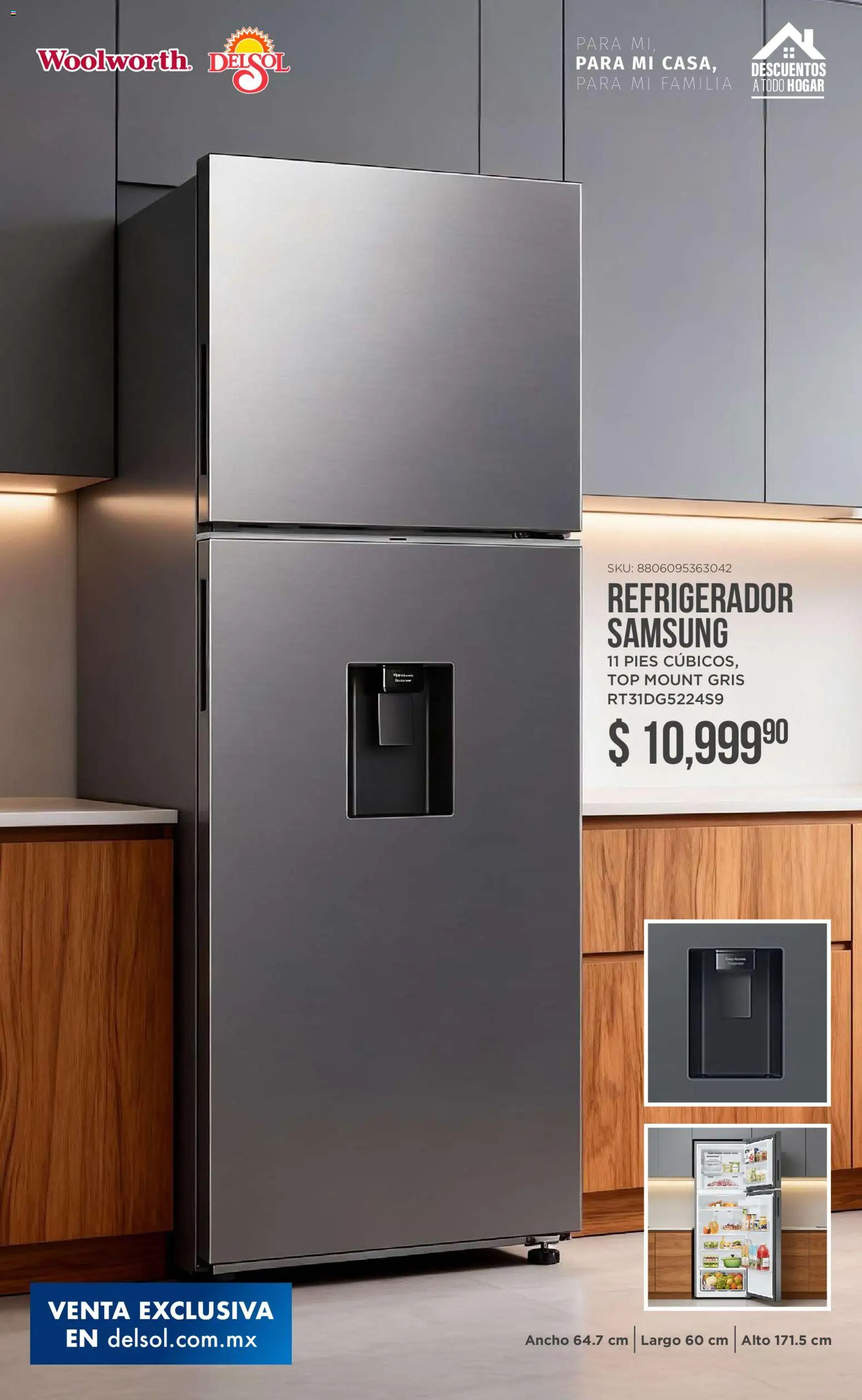 Nuevas ofertas de Del Sol y Woolworth válidas en toda la República Mexicana desde el 08.01.2026. ¡Encuentra las mejores ofertas en Del Sol y Woolworth catálogo Para mí, para mi casa, para mi familia! | Página: 7 | Productos: Refrigerador, Top
