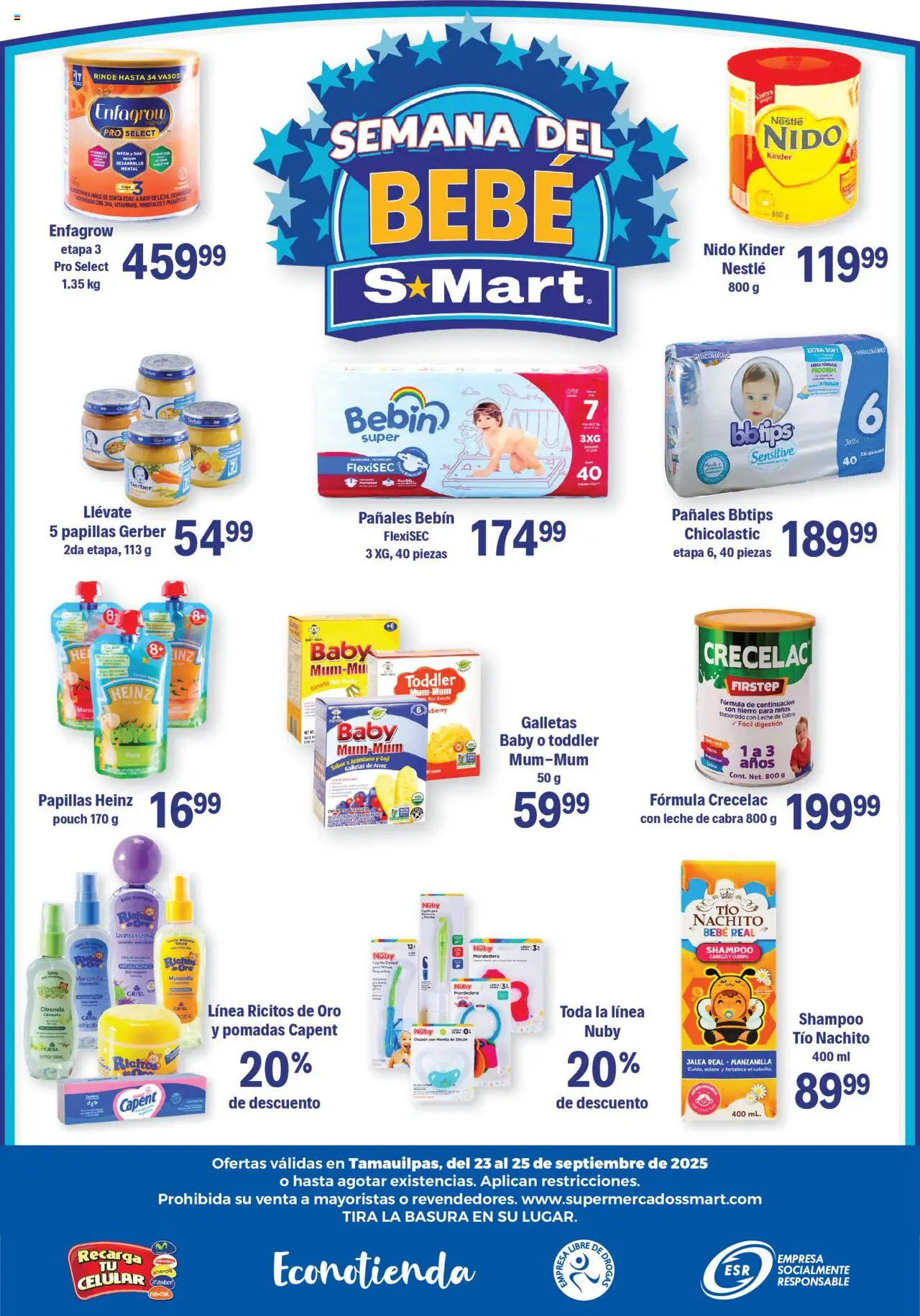 Nuevas ofertas de S-Mart válidas en toda la República Mexicana desde el 23.09.2025. ¡Encuentra las mejores ofertas en S-Mart - Folleto de Feria - Nuevo Laredo! | Página: 6 | Productos: Pera, Leche, Arroz, Vasos