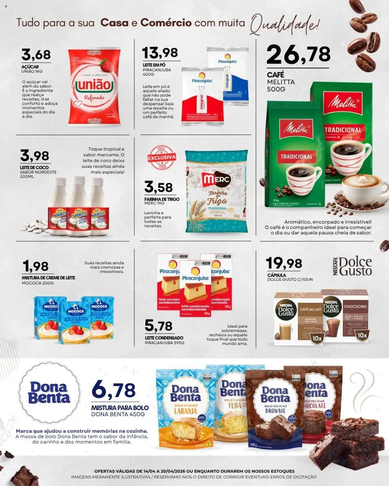 Mercadão Atacadista Folheto - válido de 14.04.2026 | Página: 7 | Produtos: Coco, Café, Leite condensado, Leite em pó