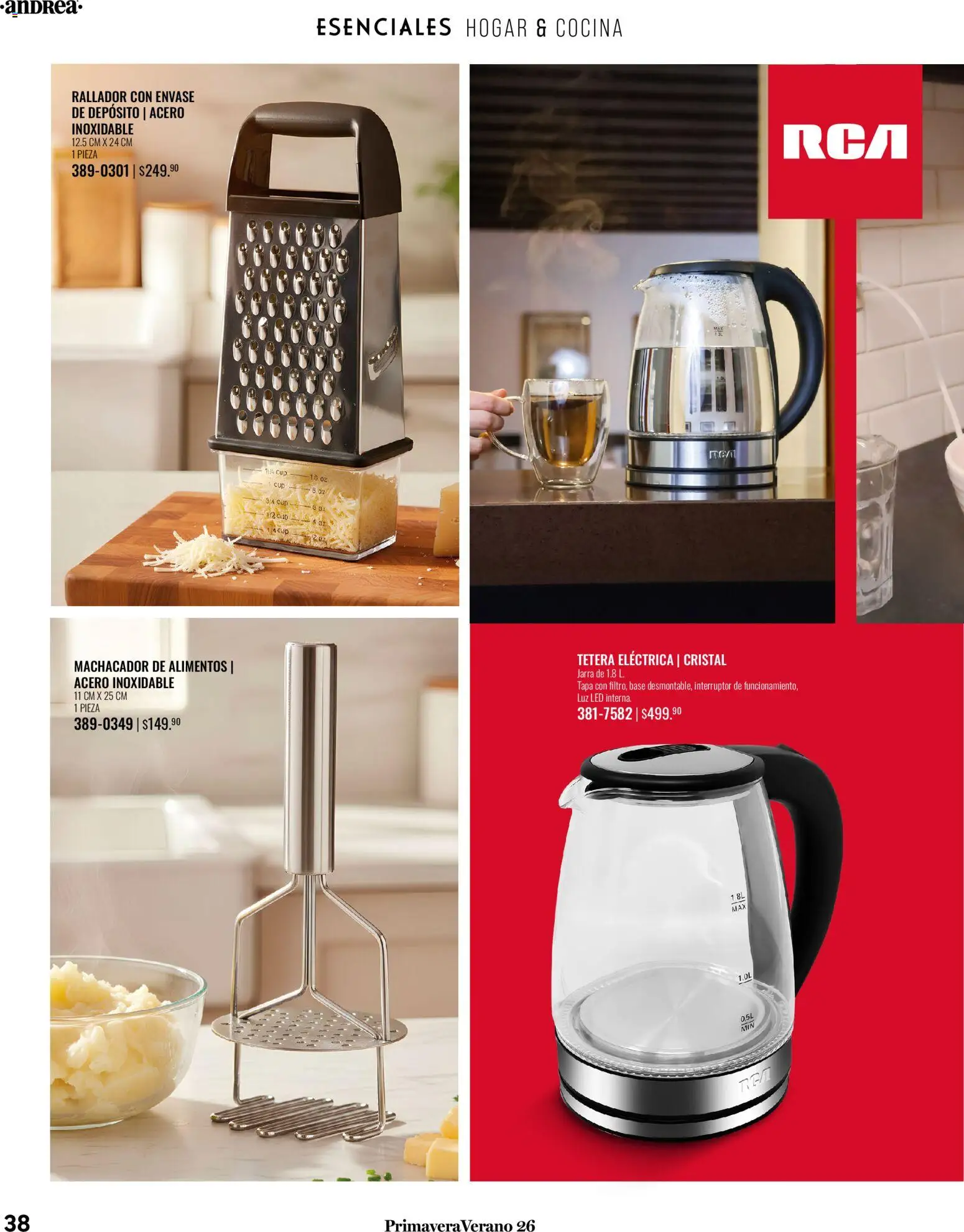 Nuevas ofertas de Andrea válidas en toda la República Mexicana desde el 25.01.2026. ¡Encuentra las mejores ofertas en Andrea catálogo Tu hogar esta primavera! | Página: 38