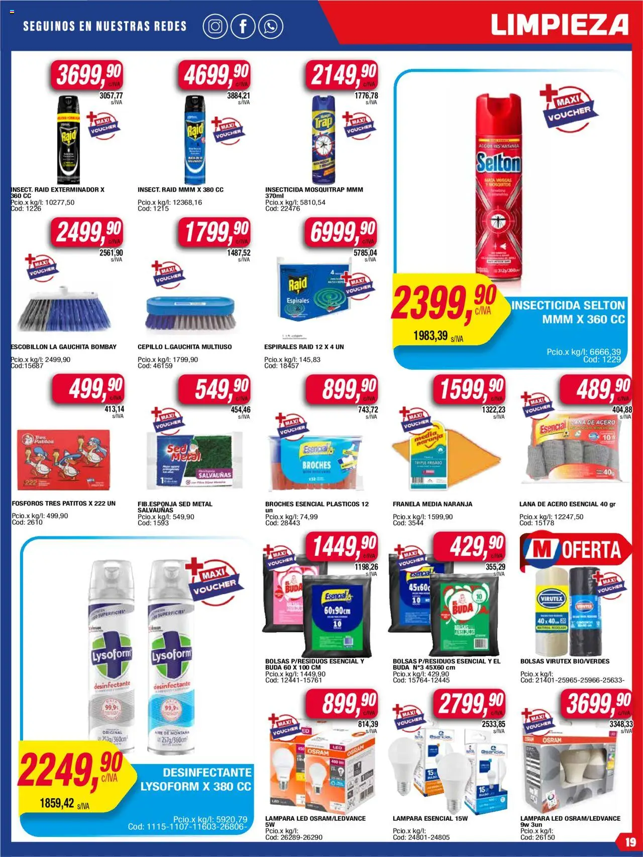 Maxiconsumo ofertas │ válido desde el 09.06.2025 | Página: 19 | Productos: Mata moscas, Desinfectante, Cepillo, Escobillon