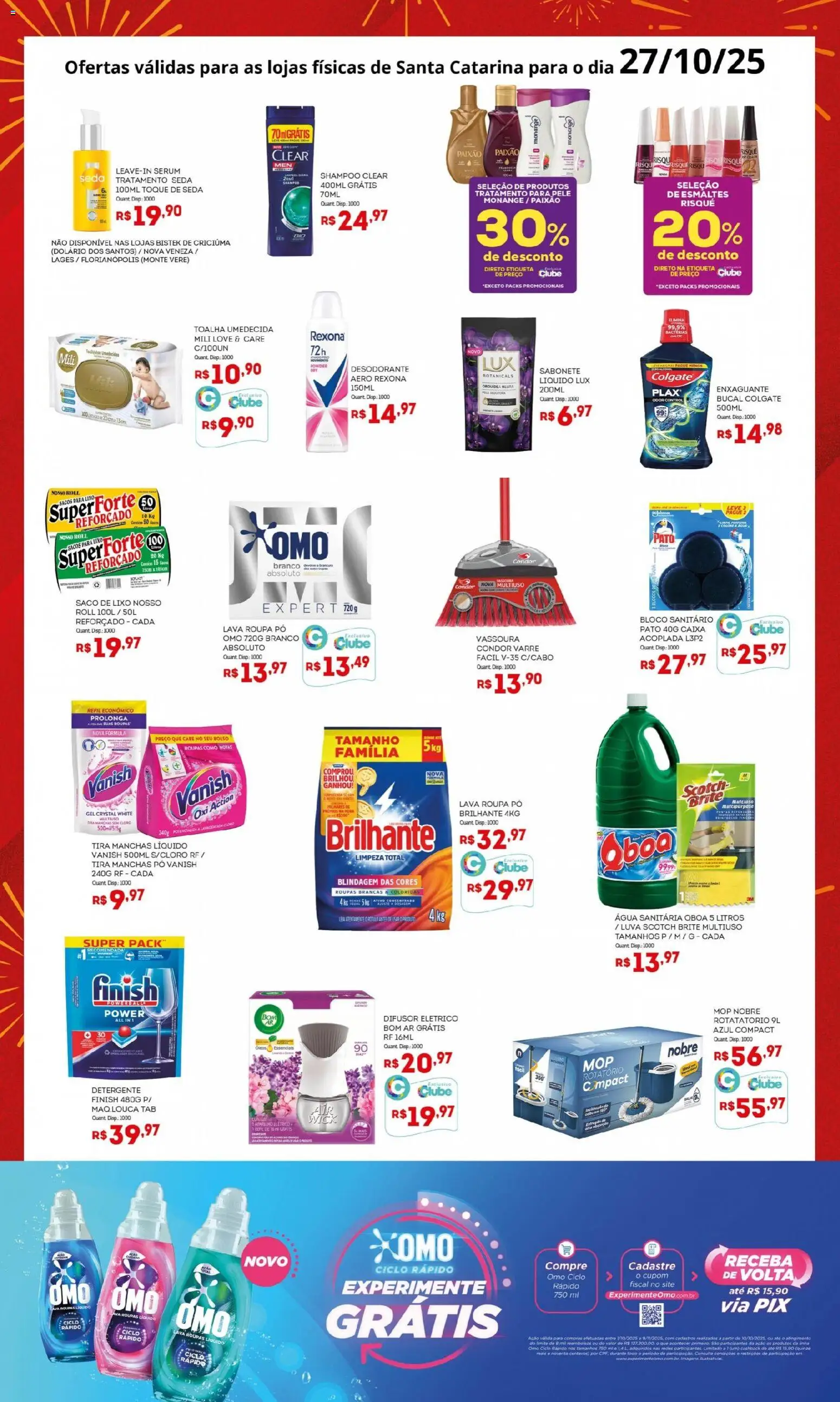Bistek Supermercados Folheto - válido de 27.10.2025 | Página: 2 | Produtos: Difusor, Mop, Sérum, Rexona