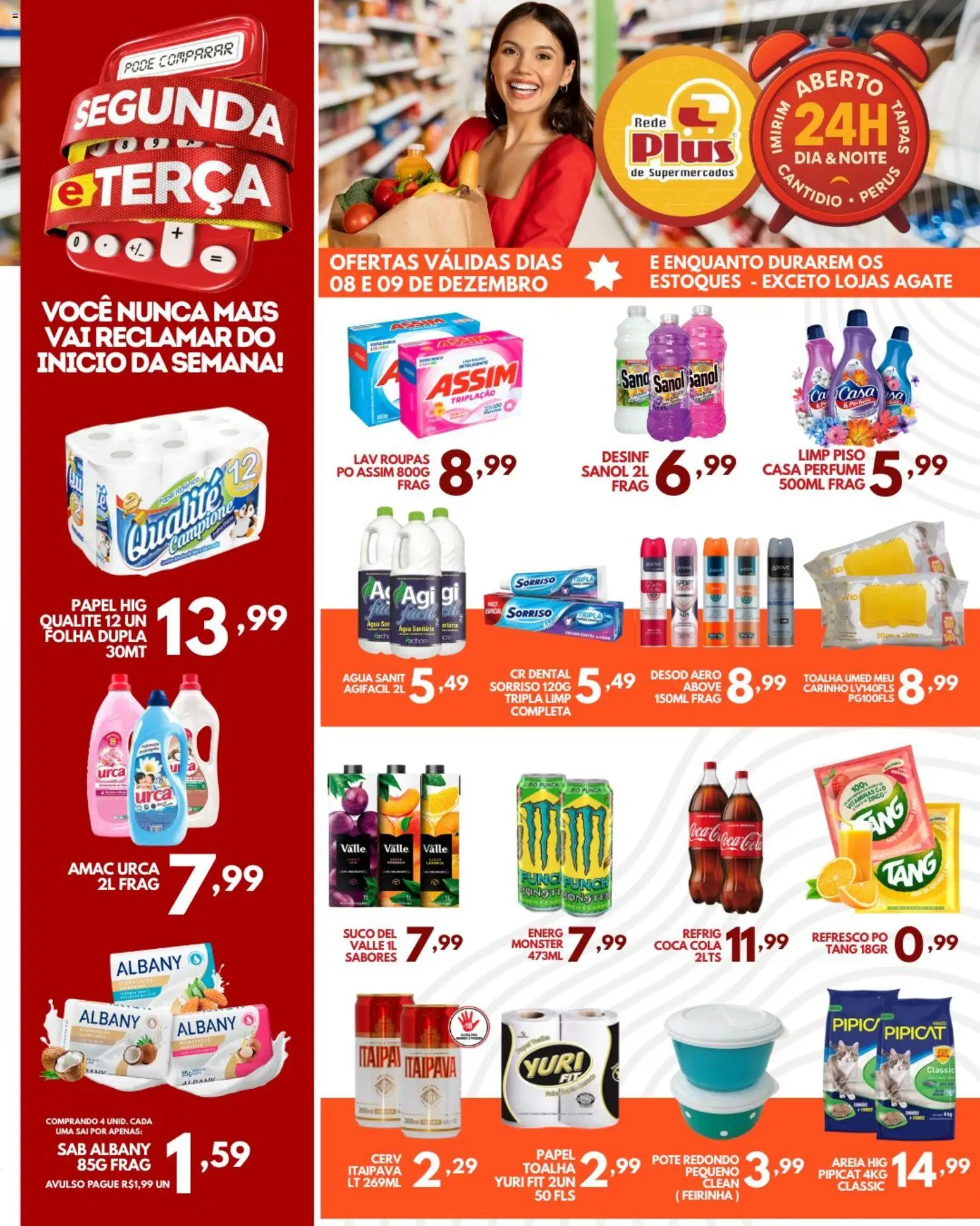 Rede Plus Supermercados Folheto - válido de 08.12.2025 | Página: 2 | Produtos: Perfume, Areia, Piso, Suco