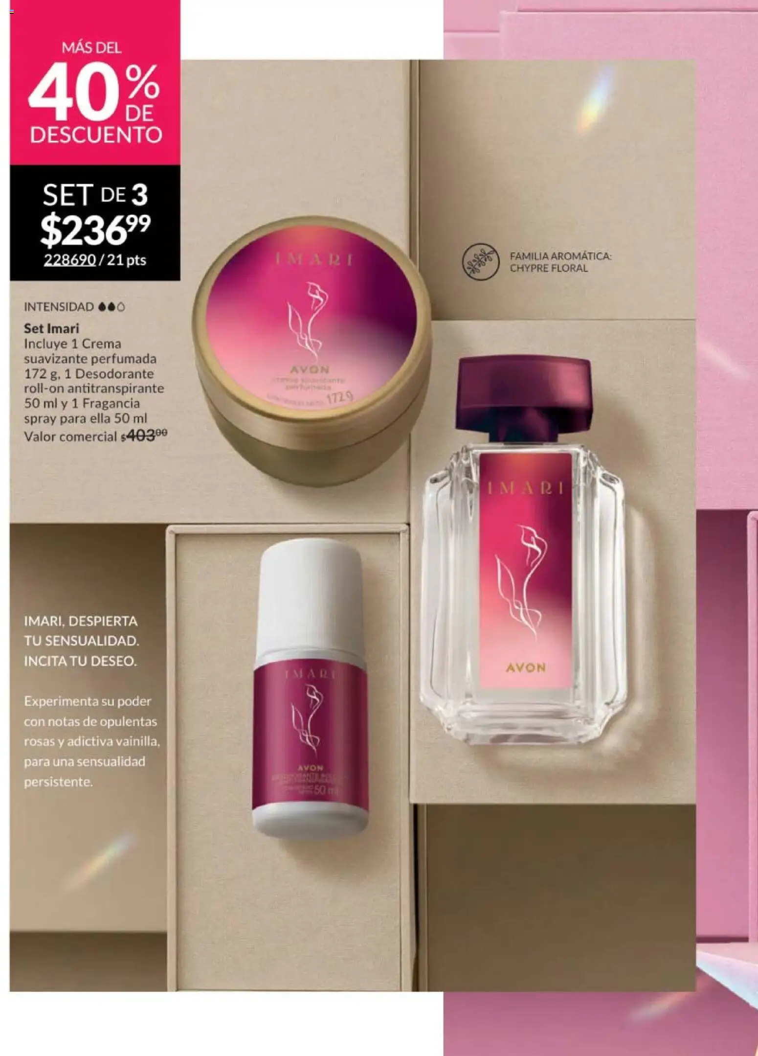 Nuevas ofertas de AVON válidas en toda la República Mexicana desde el 07.11.2025. ¡Encuentra las mejores ofertas en AVON campaña 17 2025! | Página: 34 | Productos: Desodorante, Antitranspirante, Crema, Suavizante