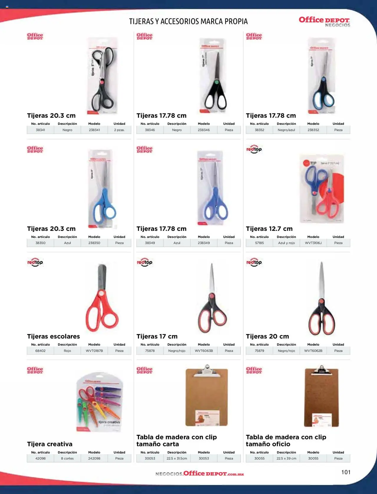 Nuevas ofertas de Office Depot válidas en toda la República Mexicana desde el 09.01.2025. ¡Encuentra las mejores ofertas en Office Depot catálogo 2025! | Página: 103 | Productos: Tijera