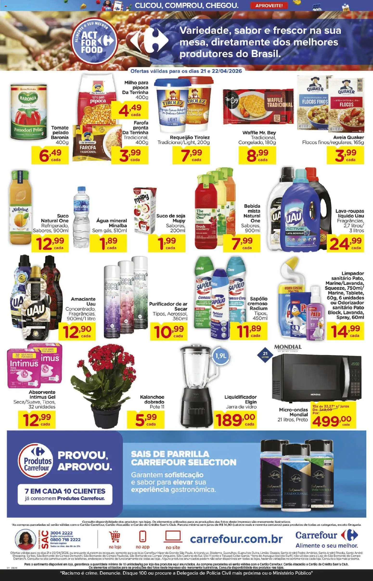 Carrefour Folheto - válido de 21.04.2026 | Página: 3 | Produtos: Cranberry, Purificador de ar, Purificador, Soja