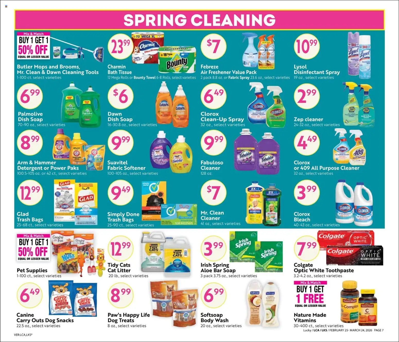Lucky Supermarkets Big Book of Savings - valid from 25.02.2026 | Page: 7 | Products: Cat Litter, Hammer, Soap, Body Wash