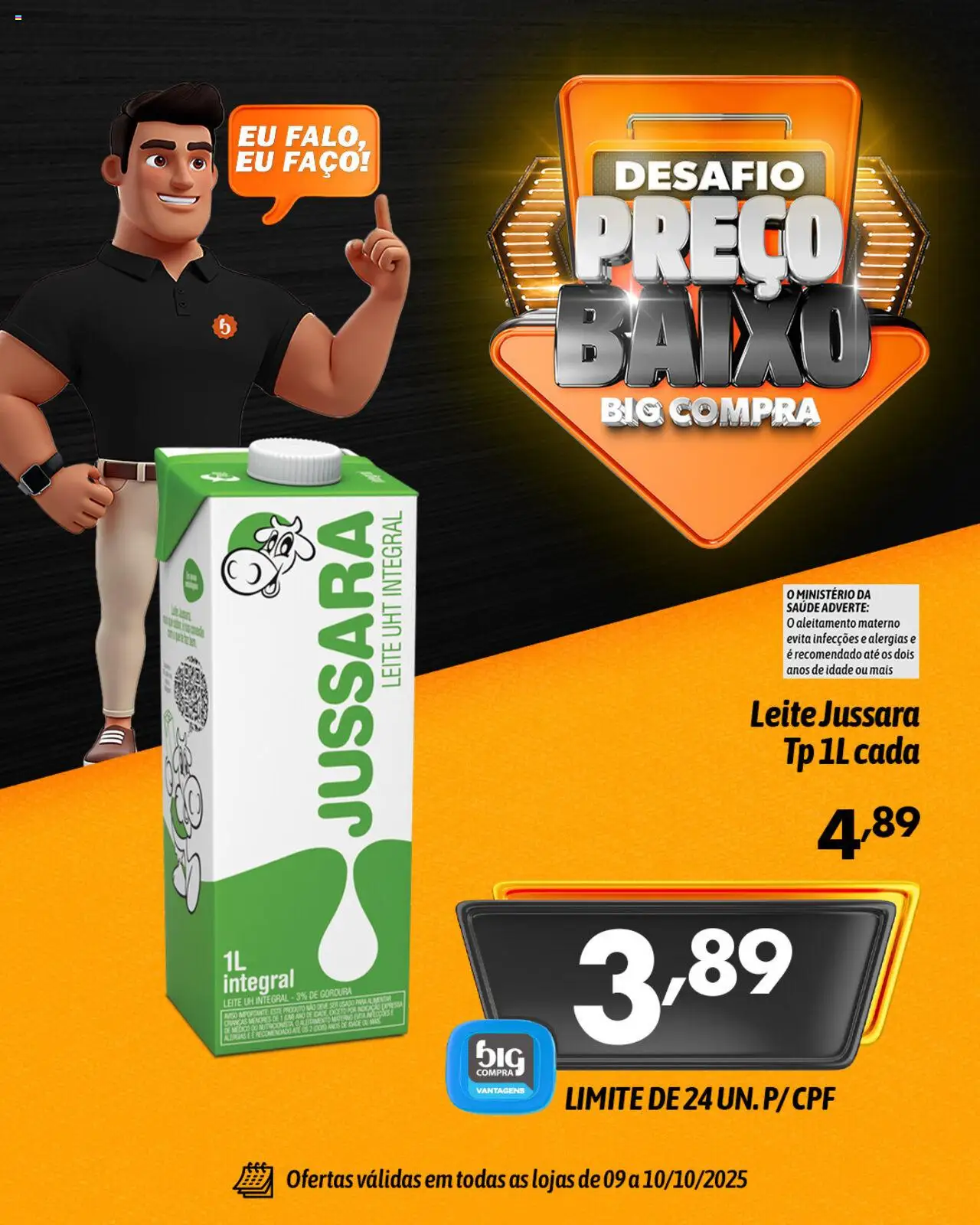 Big Compra Folheto - válido de 09.10.2025 | Página: 1 | Produtos: Leite, Baixo