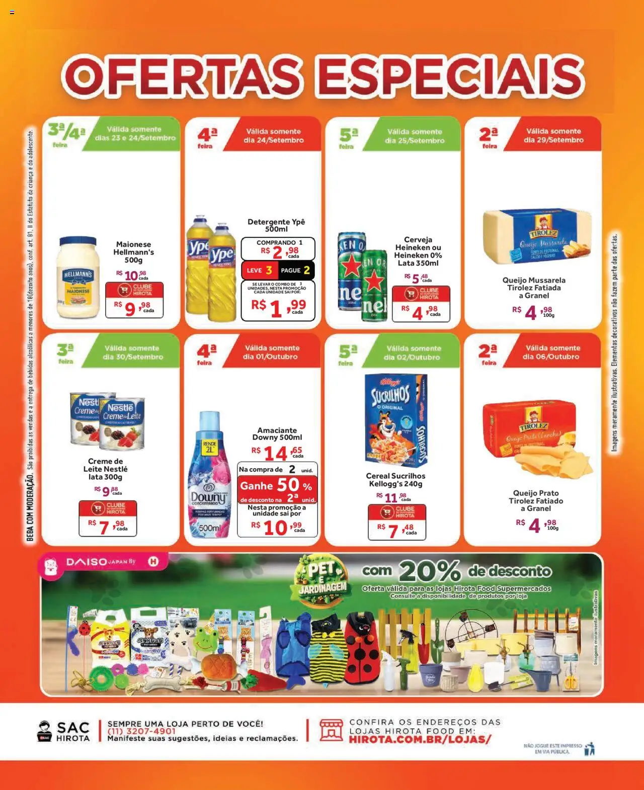 Hirota Food Folheto - válido de 24.09.2025 | Página: 6 | Produtos: Amaciante downy, Leite, Heineken, Amaciante
