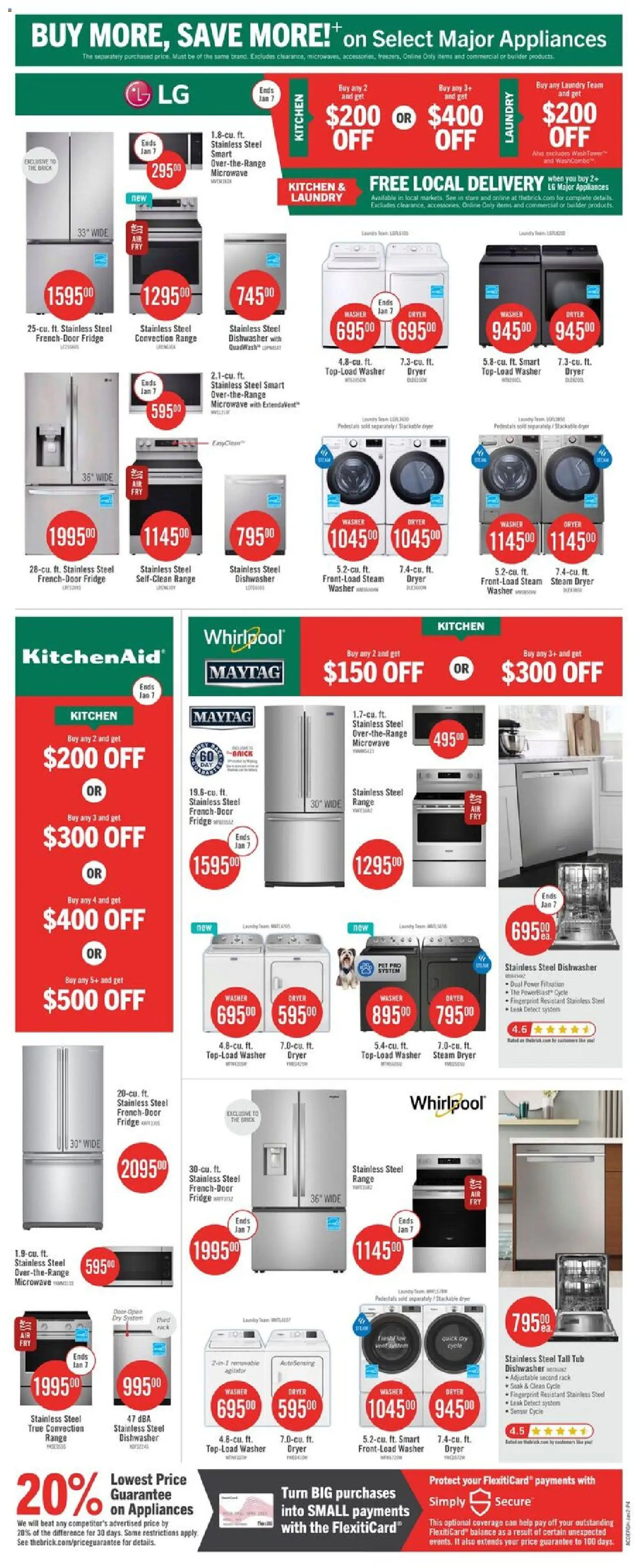 The Brick flyer valid from 30.12.2025 | Page: 16 | Products: Dryer, Dishwasher