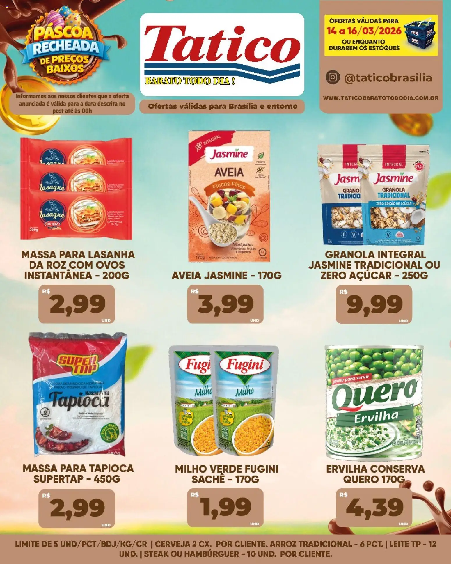 Tatico Folheto - válido de 14.03.2026 | Página: 5 | Produtos: Ervilha, Milho verde, Flocos, Açúcar