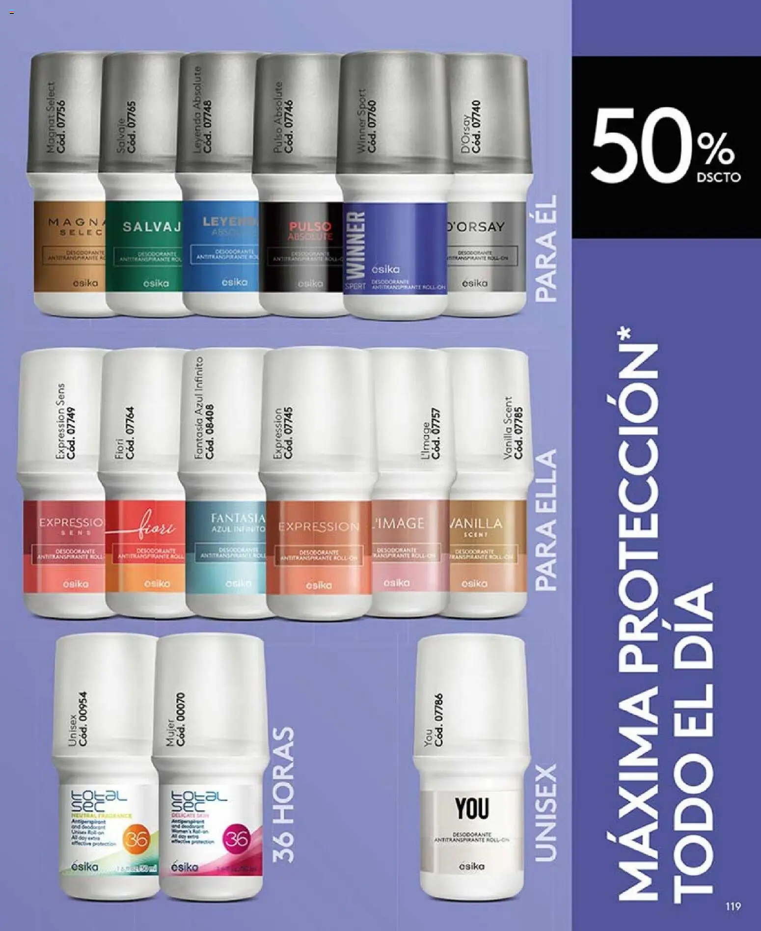 Ésika revista - valida desde el 01.02.2026 | Página: 119 | Productos: Desodorante, Antitranspirante