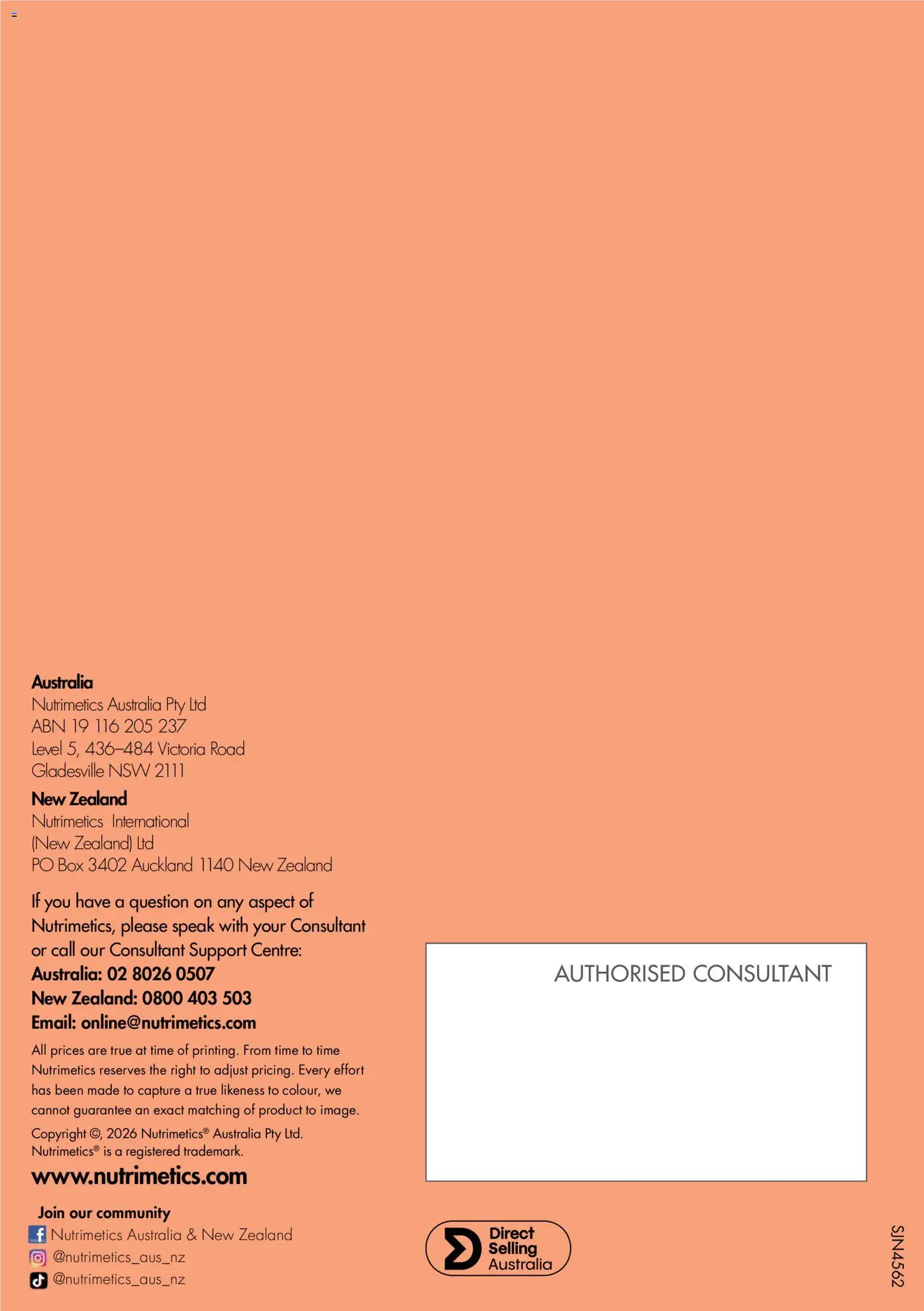 Nutrimetics catalogue - valid from 01.01.2026 | Page: 100 | Products: Box